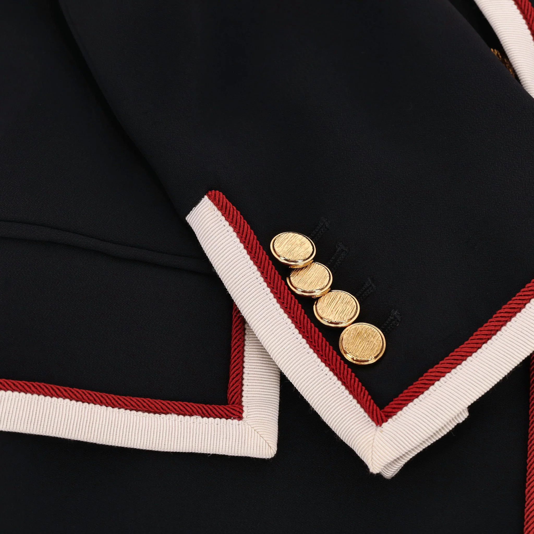 Gucci Grosgain Trimmed Cady Blazer/Jacket. Size 36IT - Image 6