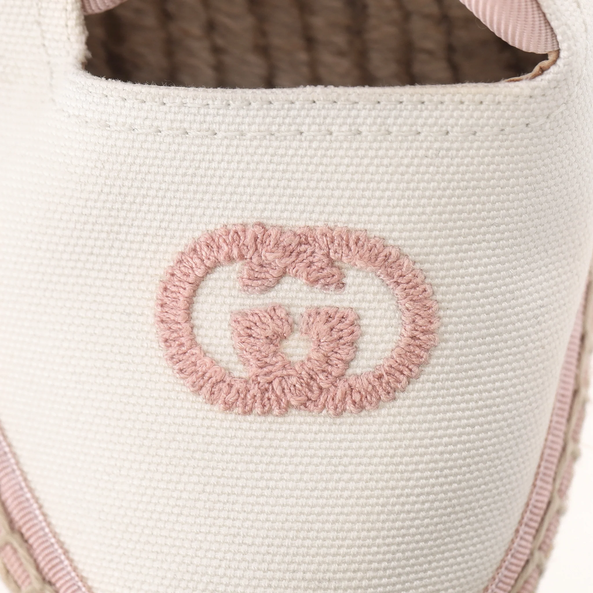 Gucci Judit 'GG' Espadrille Wedge Sandals With Grosgrain Ribbon Ankle Ties. Size 40.5 - Image 7