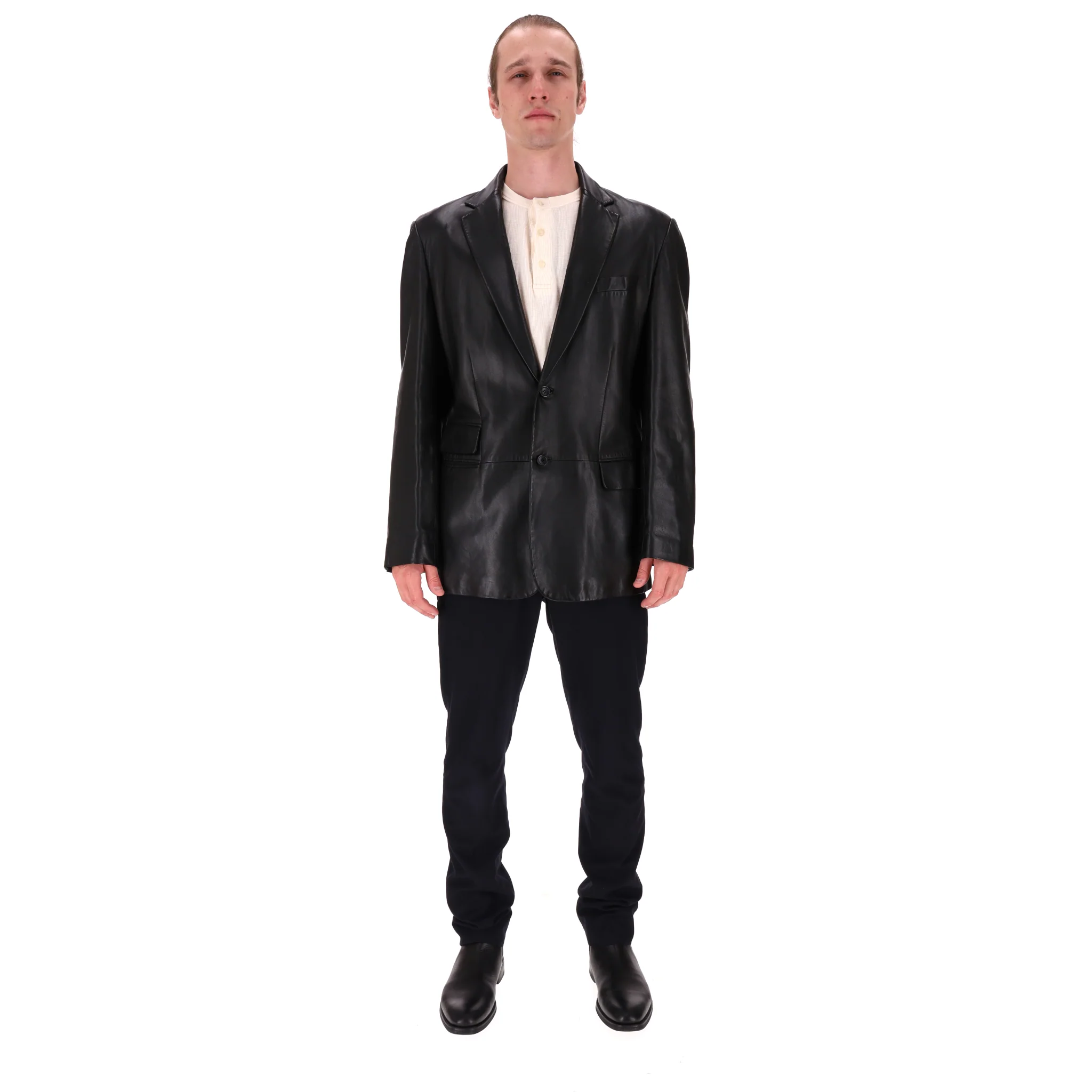 Gucci Leather Jacket/Blazer. Size 50IT - Image 2