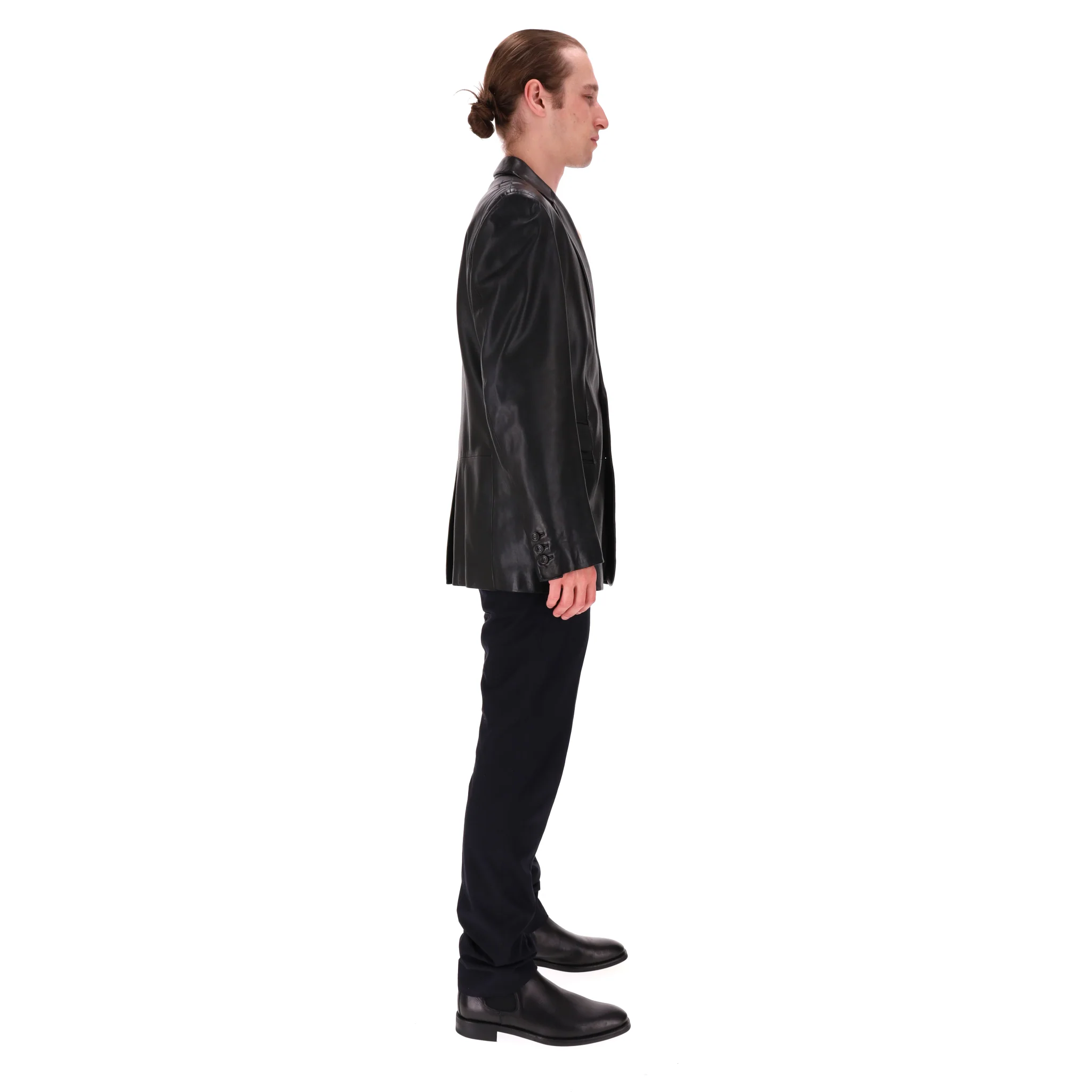 Gucci Leather Jacket/Blazer. Size 50IT - Image 3