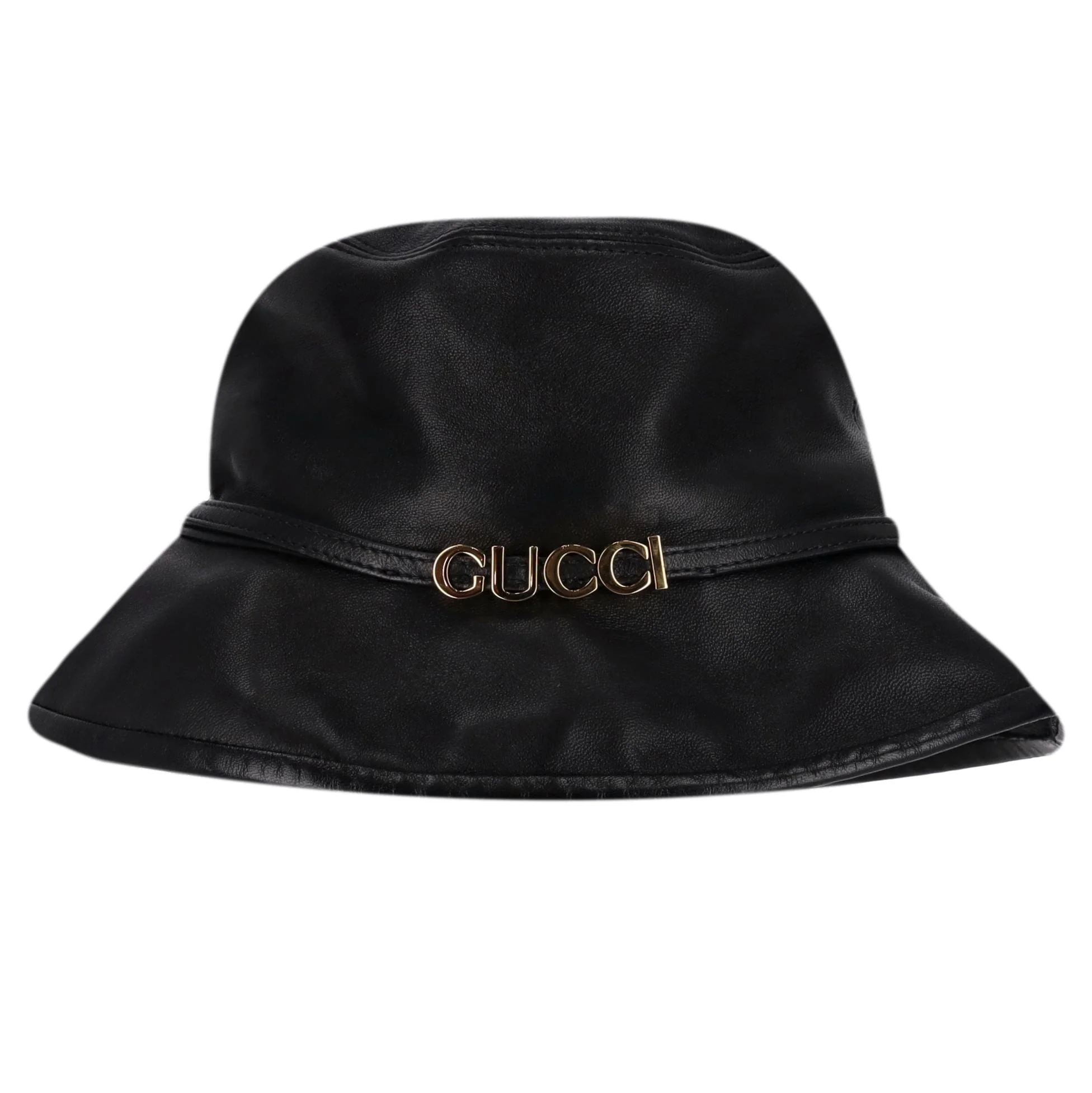 Gucci Logo Leather Bucket Hat