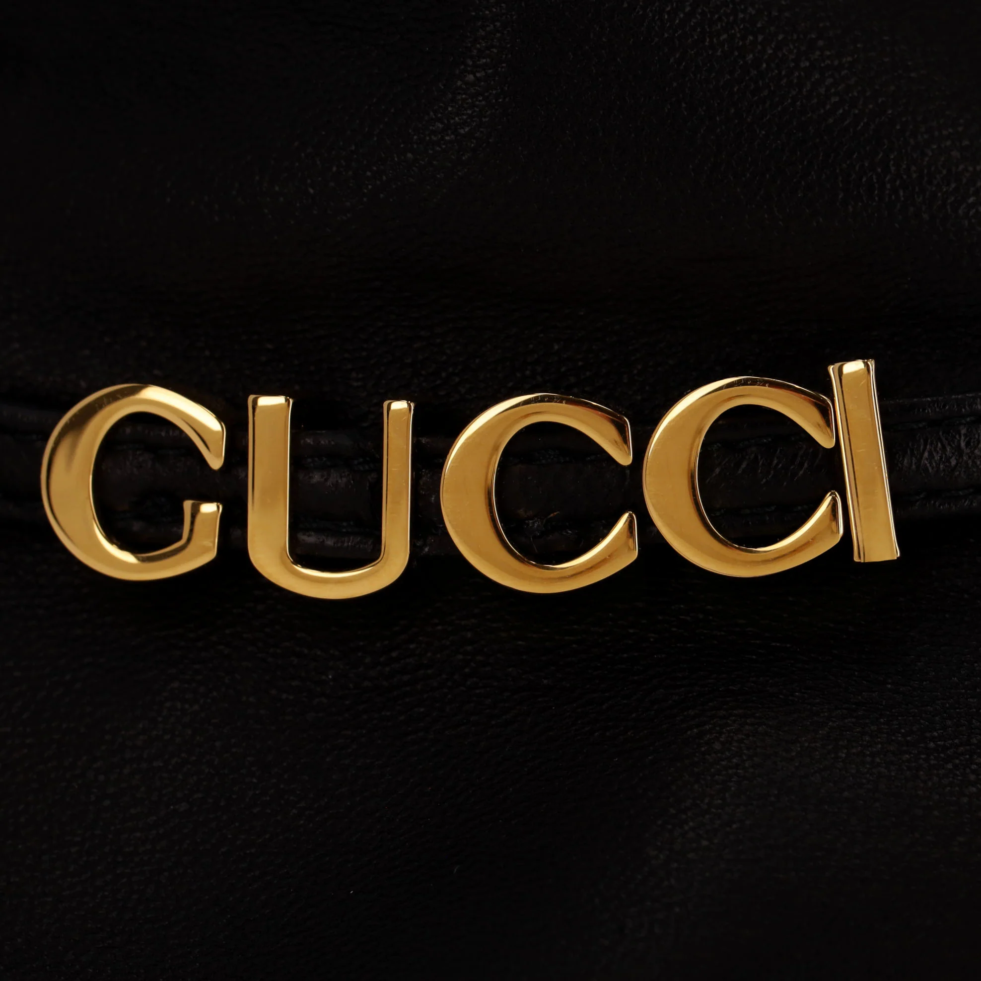 Gucci Logo Leather Bucket Hat - Image 3