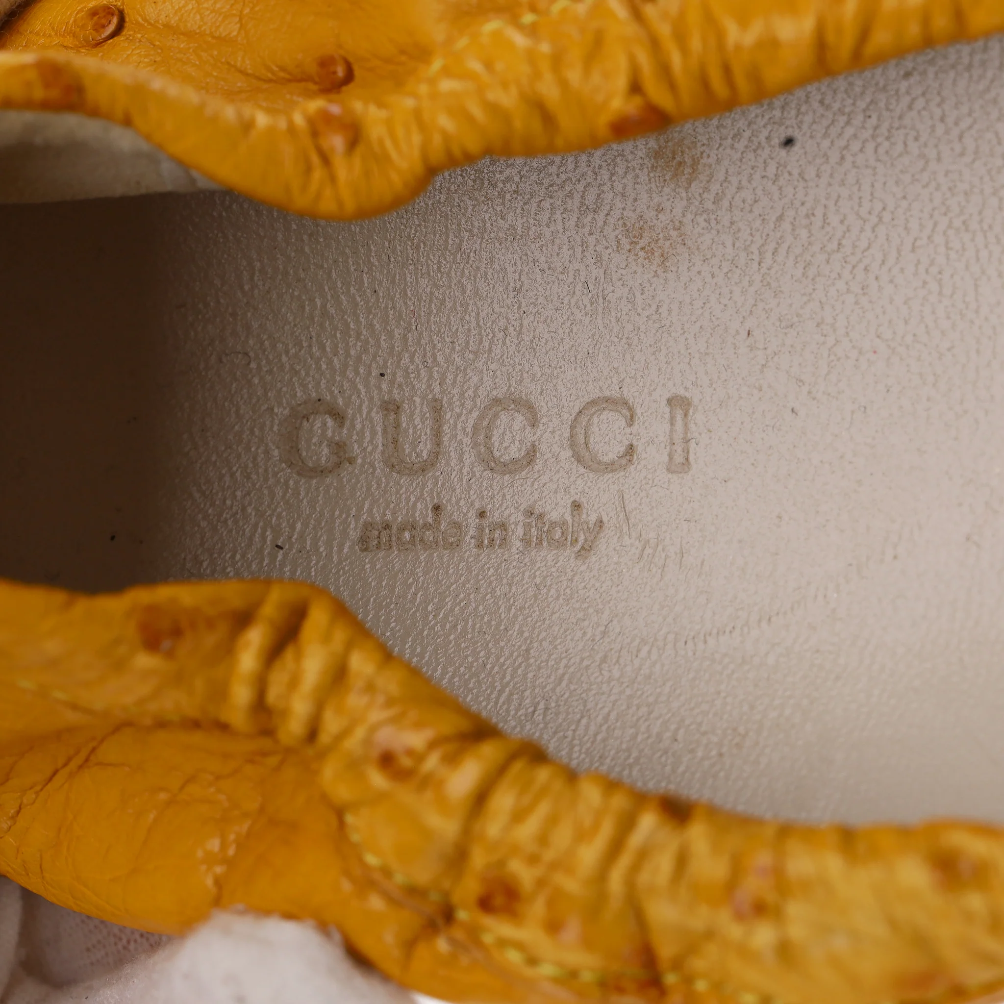 Gucci Ostrich Skin Driving Loafers With A Horsebit Bamboo Buckle. Size 37 - Image 8