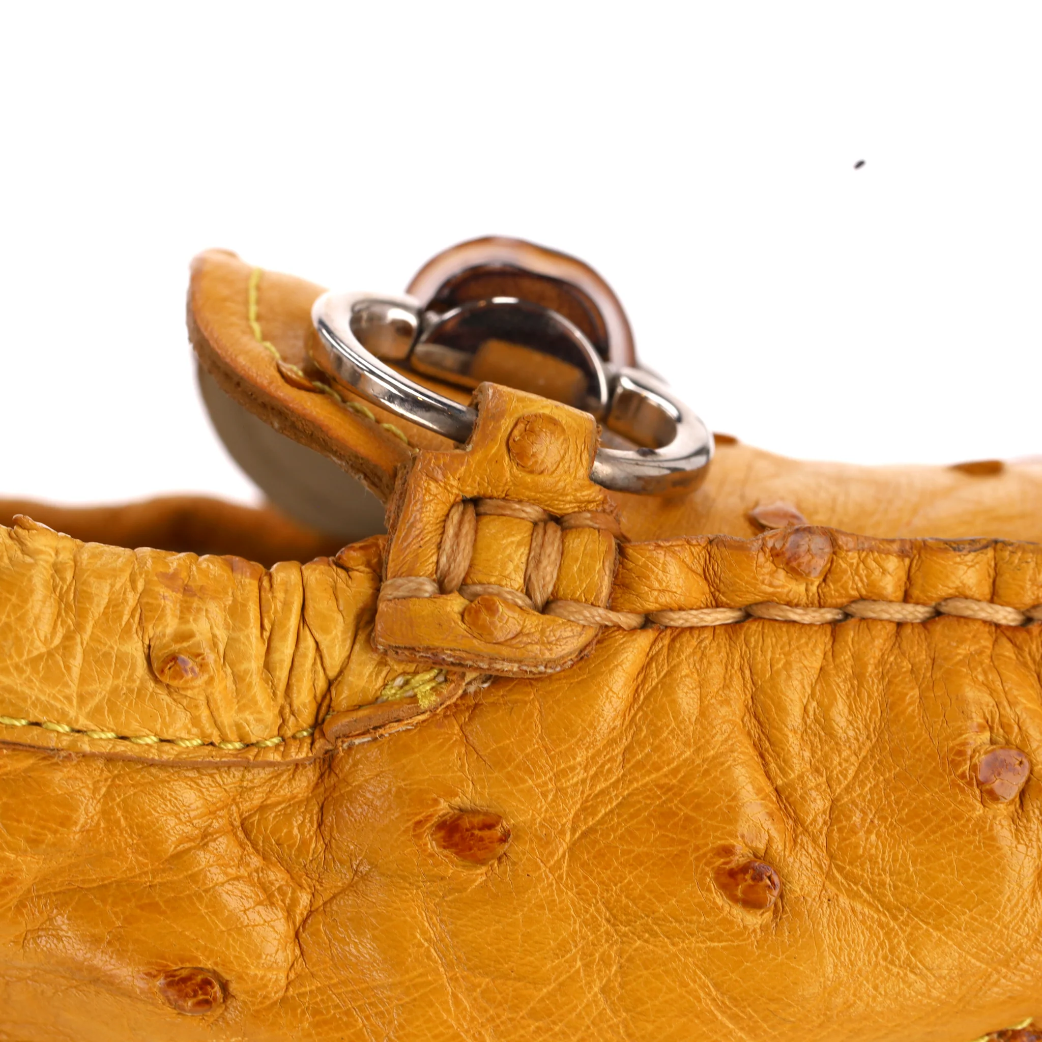 Gucci Ostrich Skin Driving Loafers With A Horsebit Bamboo Buckle. Size 37 - Image 9