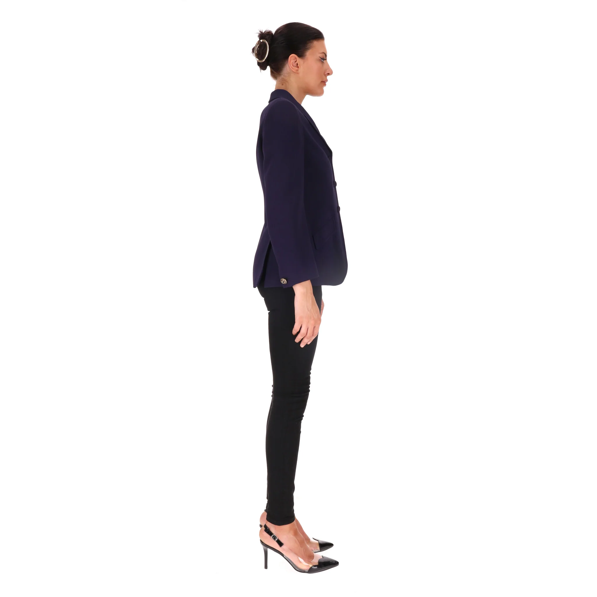 Gucci Tailored Jacket With 'GG' Button Cuffs. Size 40IT - Image 3