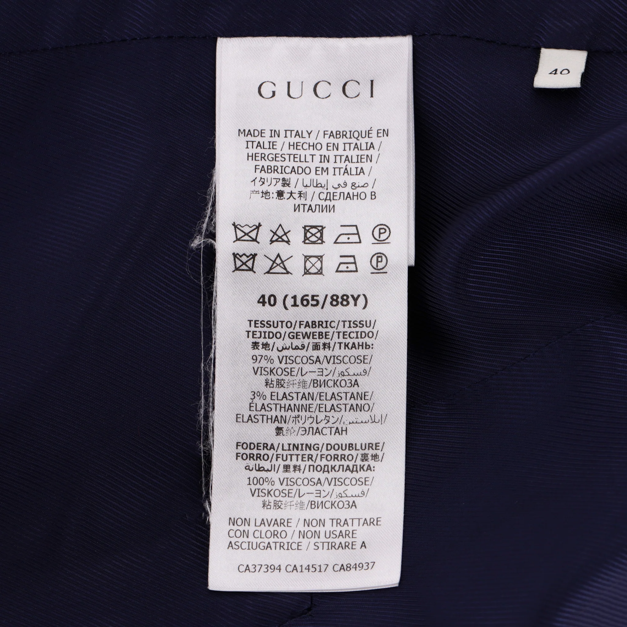 Gucci Tailored Jacket With 'GG' Button Cuffs. Size 40IT - Image 8