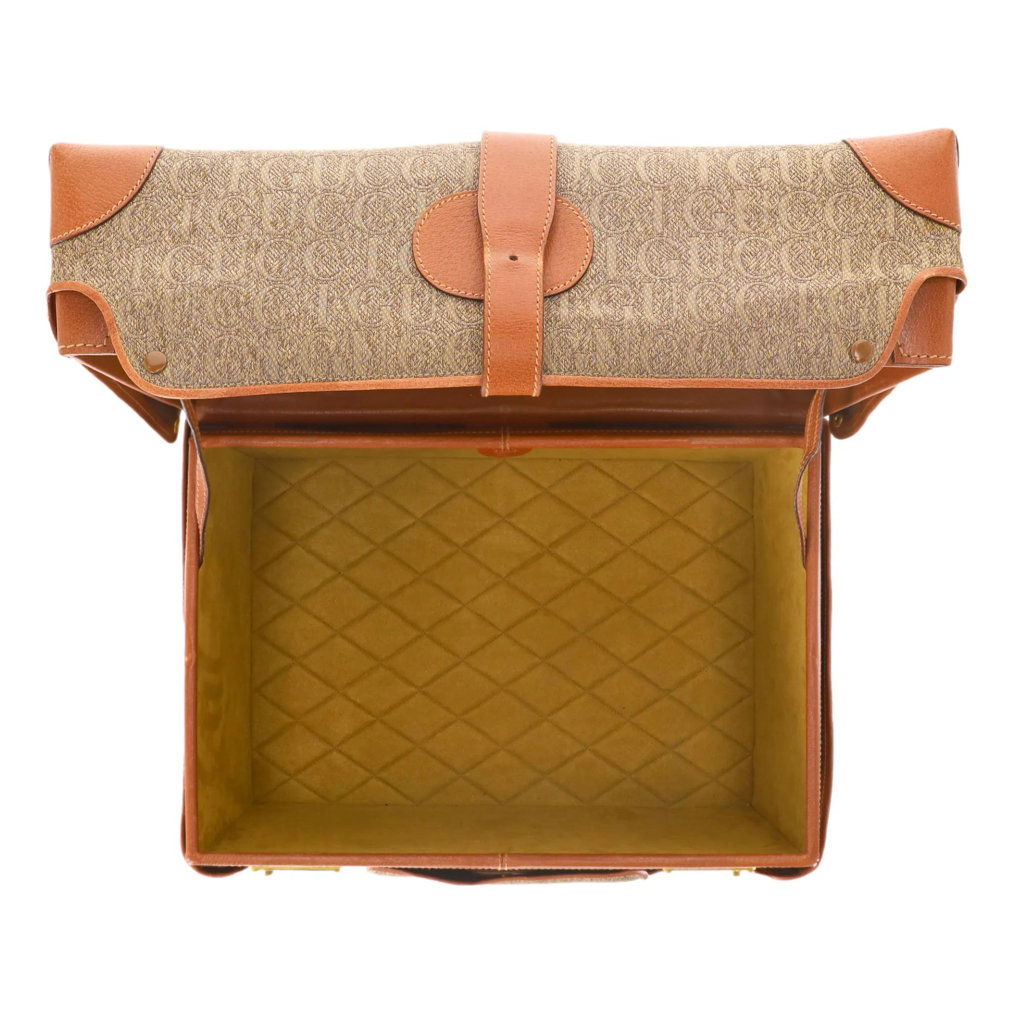 Gucci Vintage All-Over 'Gucci' Logo Canvas Vanity Case - Image 3