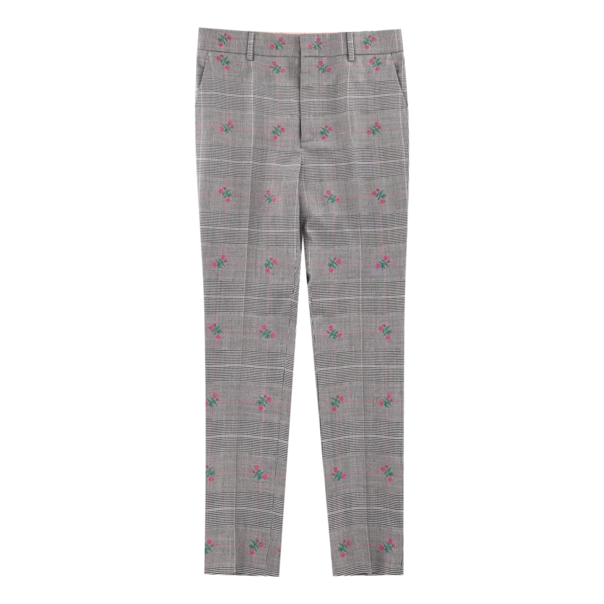 Gucci Wool Checked Floral Jacket & Trousers Suit. Size 40IT - Image 6