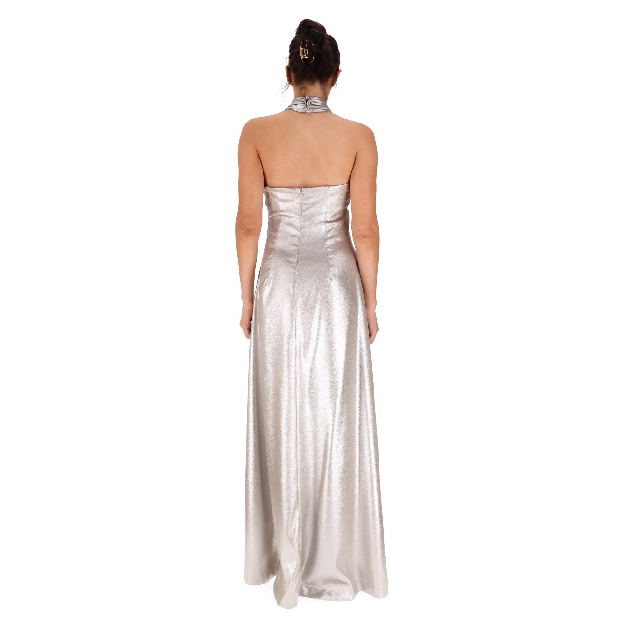Halston Metallic Gown. Size 4US - Image 4