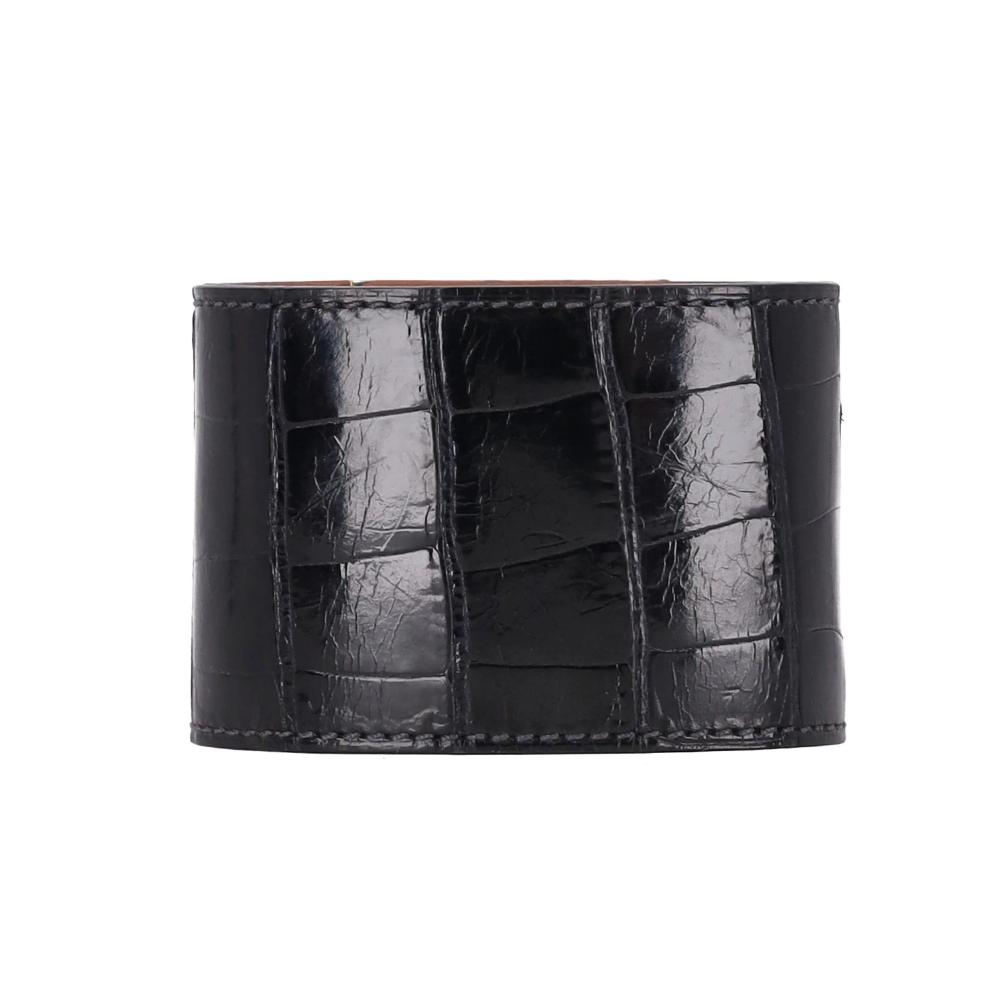 Hermes Alligator Skin Dog Extreme Cuff Bracelet - Image 5