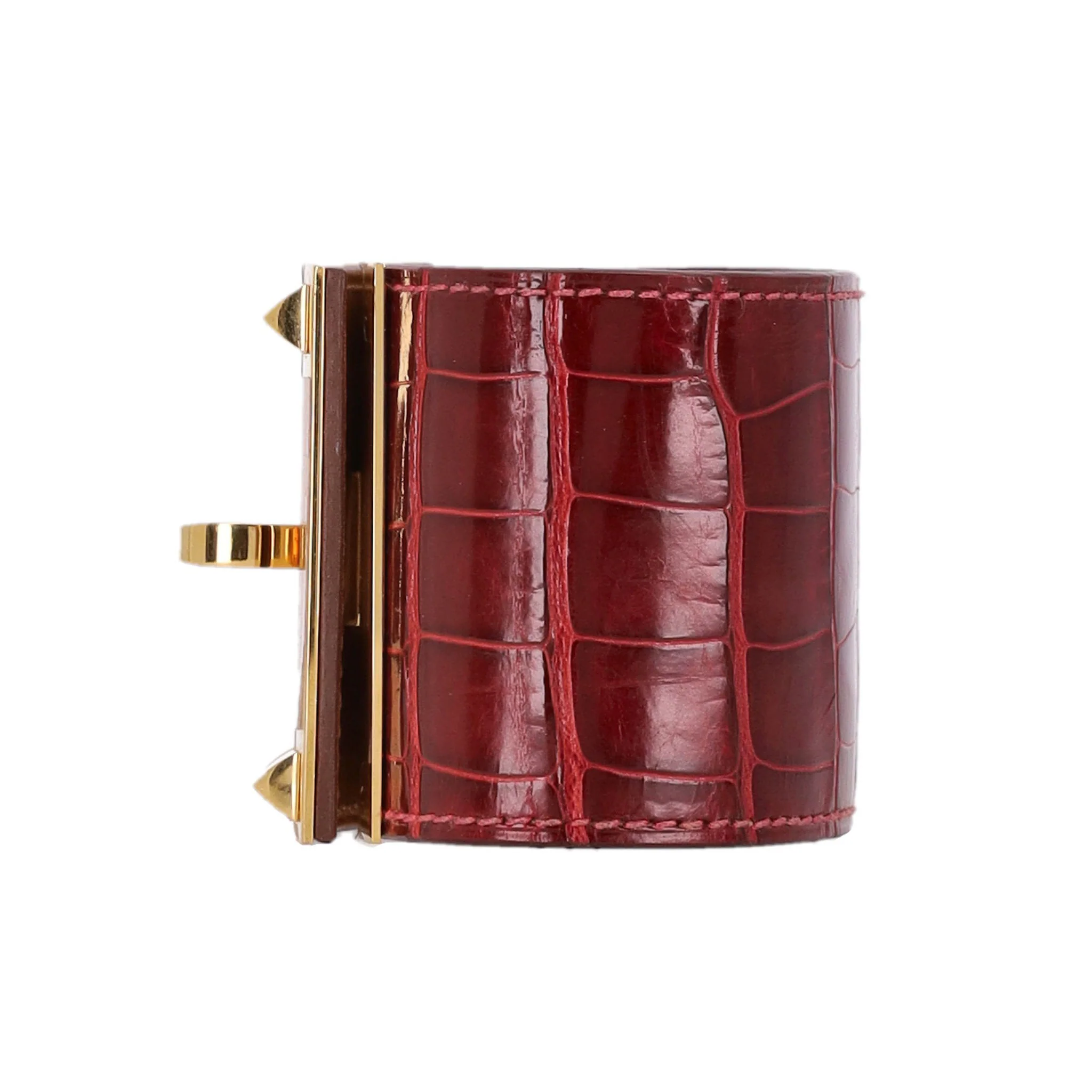 Hermes Alligator Skin Dog Extreme Cuff Bracelet - Image 4