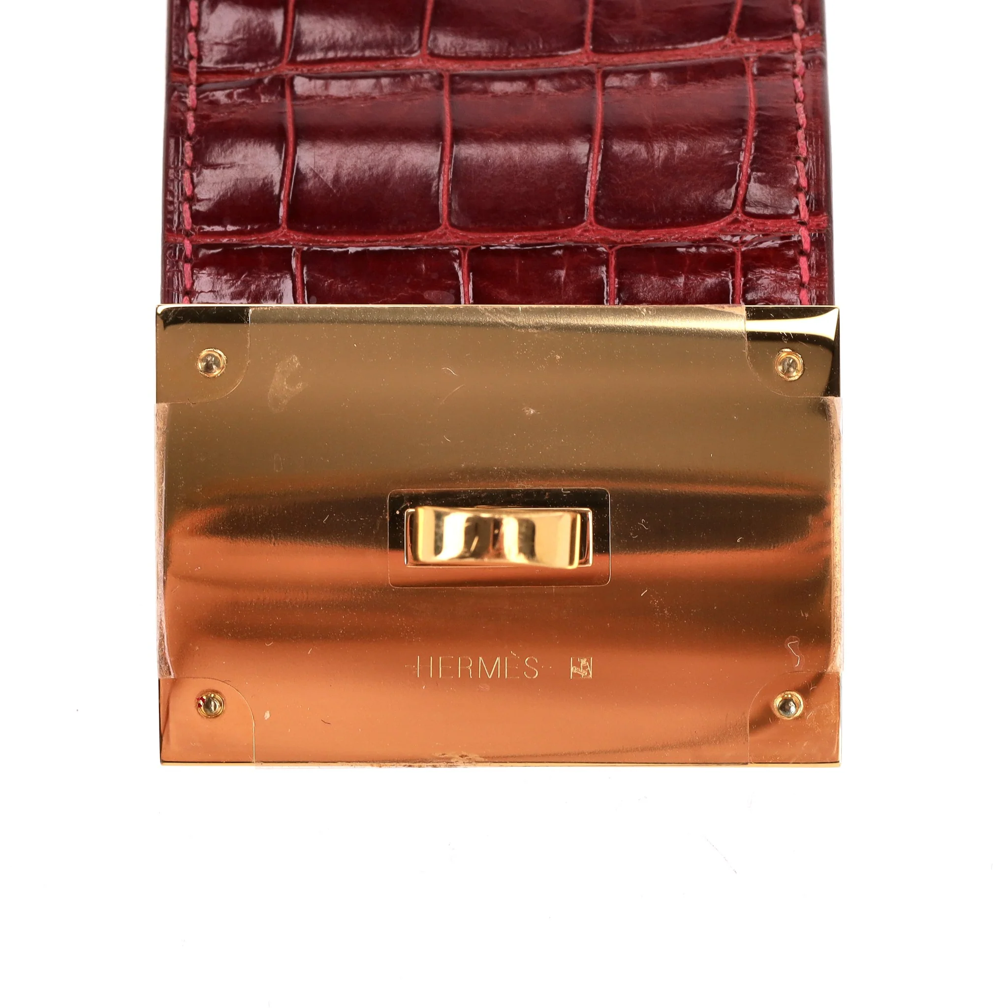 Hermes Alligator Skin Dog Extreme Cuff Bracelet - Image 6