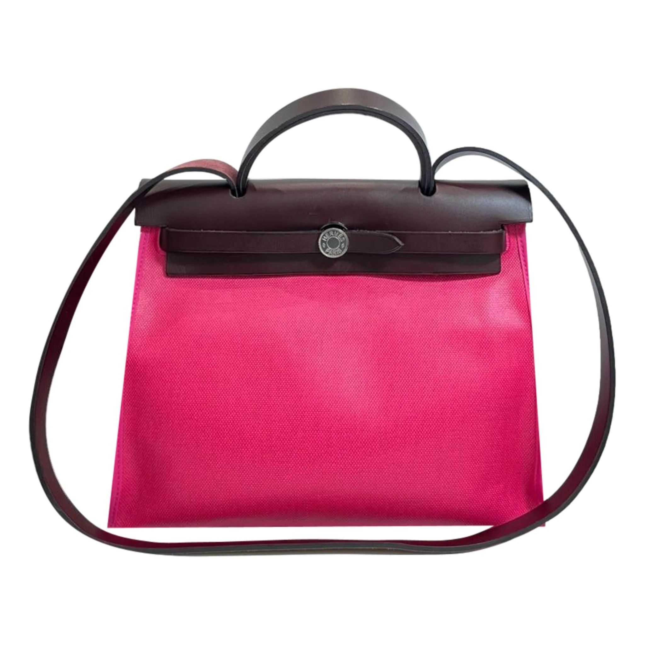 Hermes Canvas & Leather Herbag - Image 3