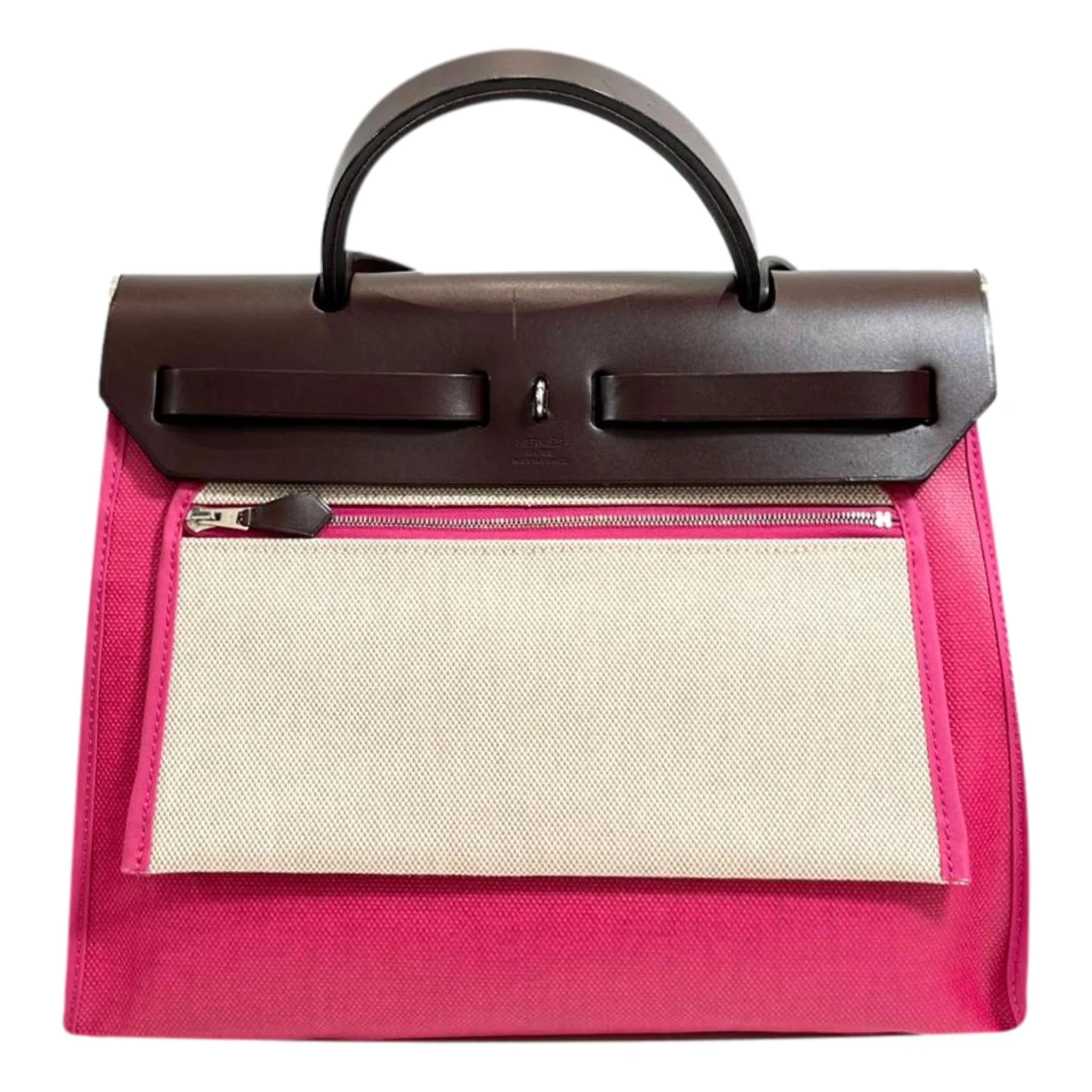 Hermes Canvas & Leather Herbag - Image 4