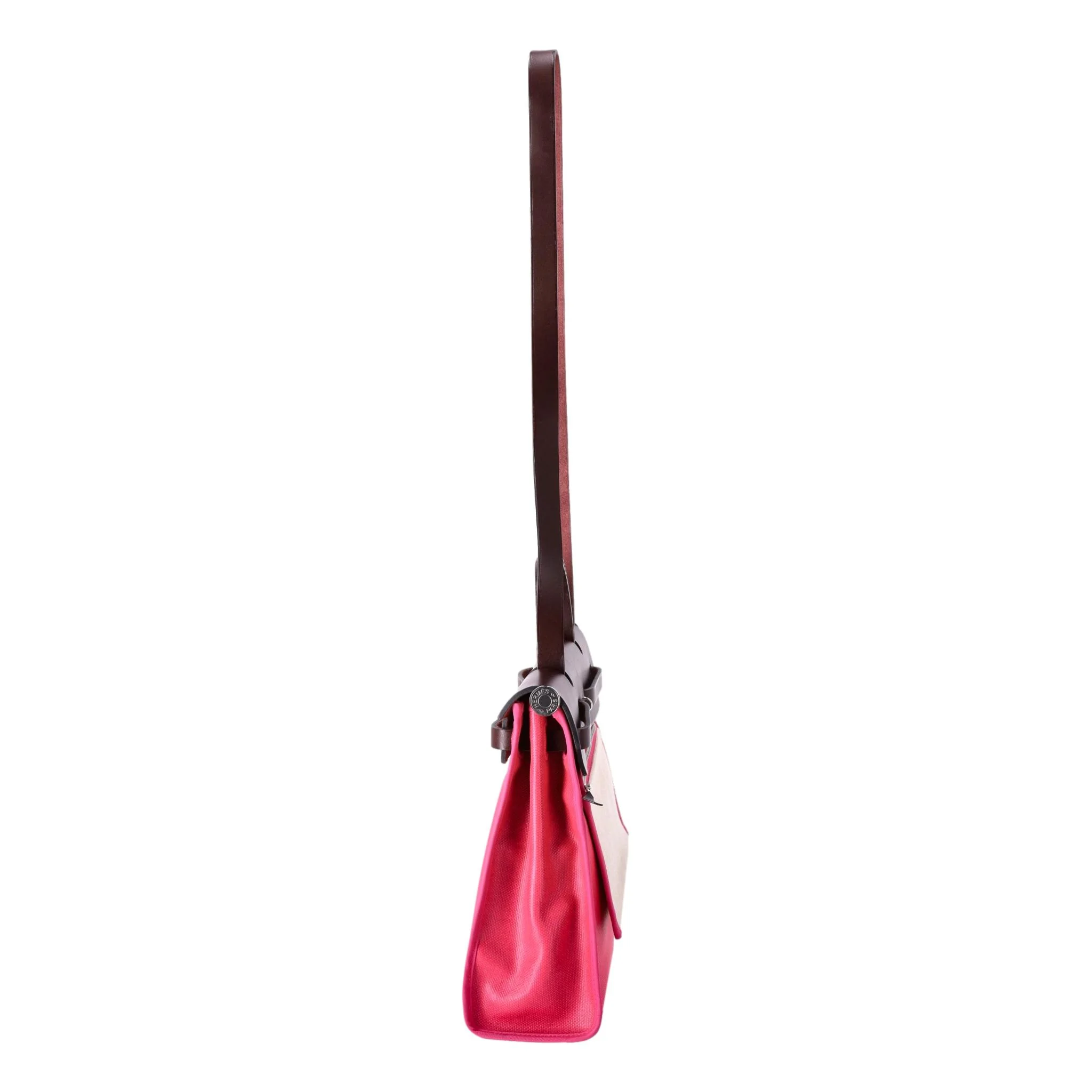 Hermes Canvas & Leather Herbag - Image 6