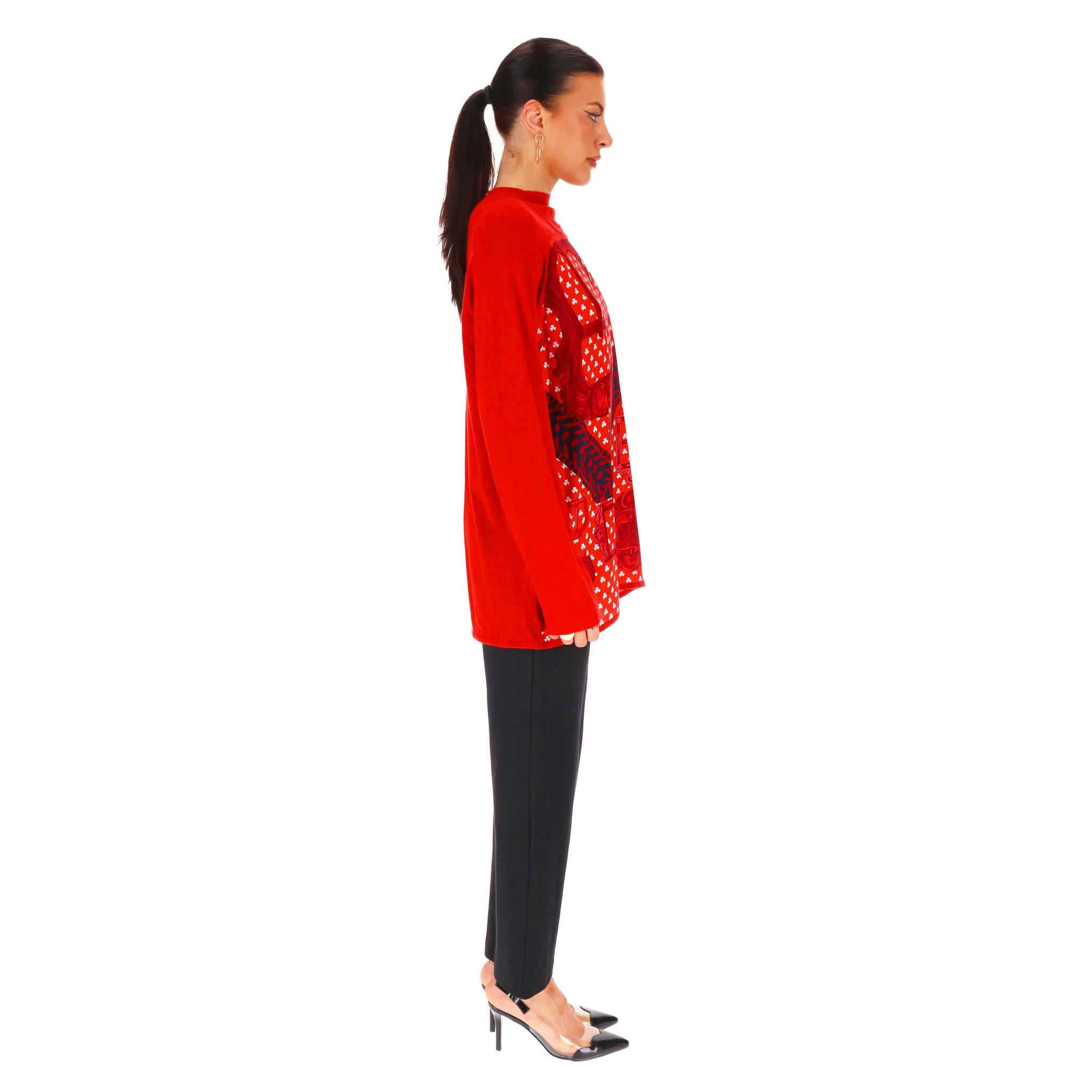 Hermes Cashmere & Silk Twillaine Boucles Et Galons Du Tsa Jumper. Size 42FR - Image 3