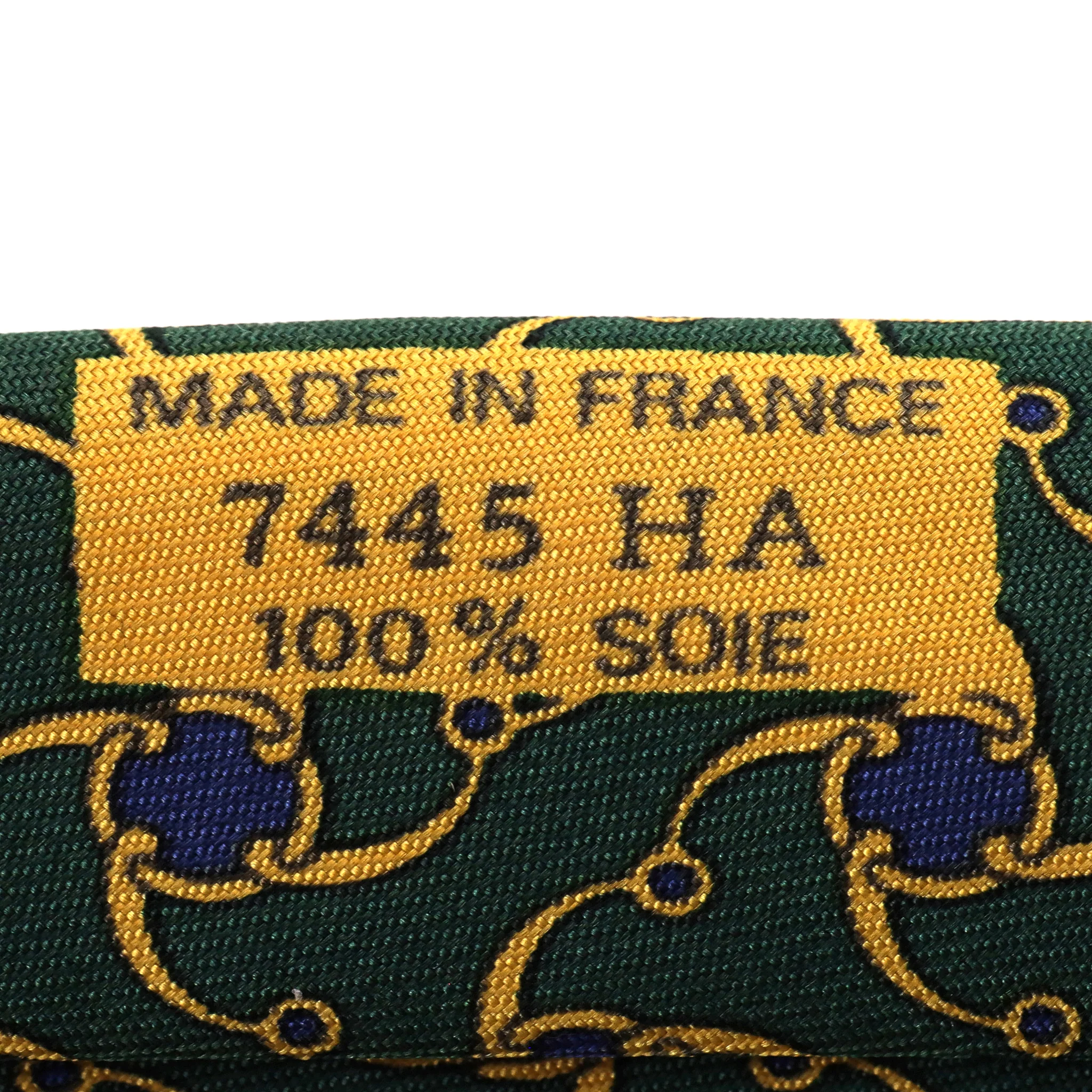 Hermes Chain-Link Geometric Print Silk Tie - Image 7