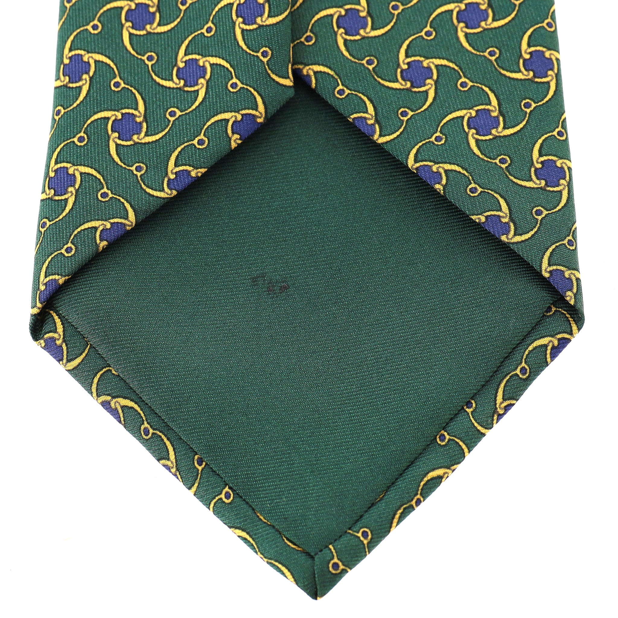 Hermes Chain-Link Geometric Print Silk Tie - Image 9