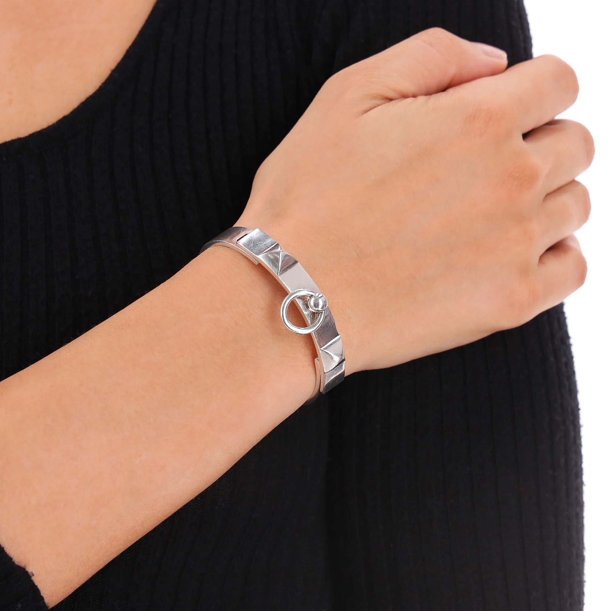 Hermes Collier De Chain Silver SH Small Bracelet - Image 2