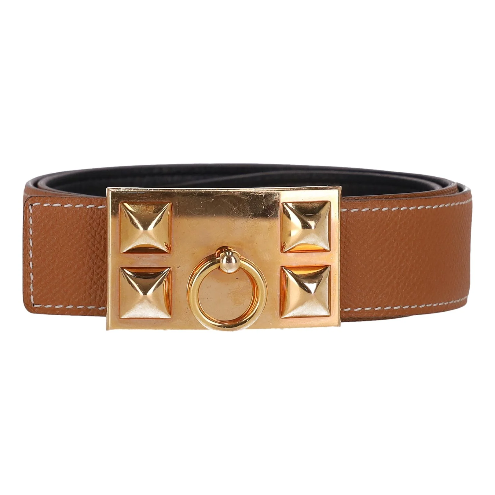 Hermes Collier De Chien Reversible Leather Belt - Image 2