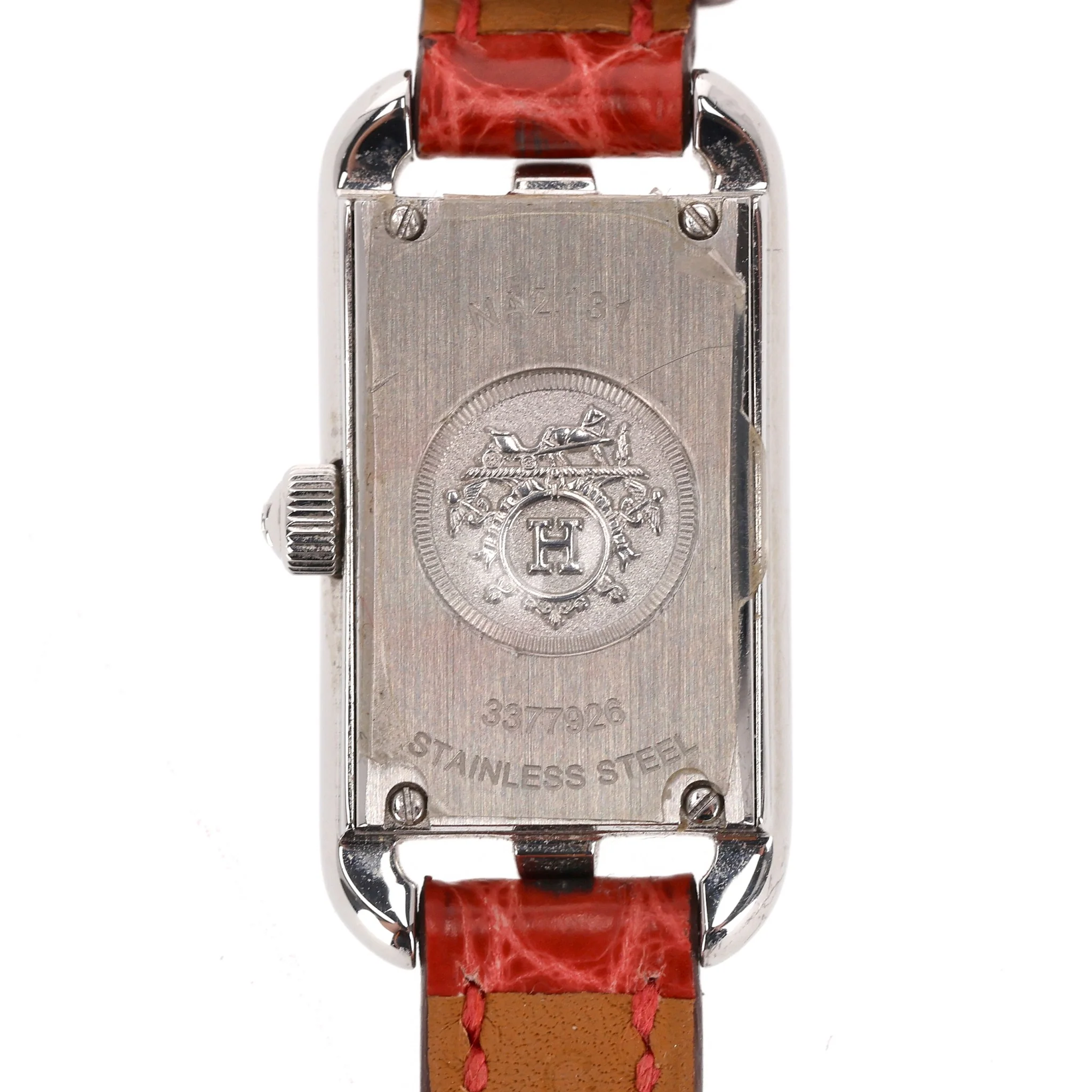 Hermes Diamond Nantucket Watch With Alligator Strap - Image 8