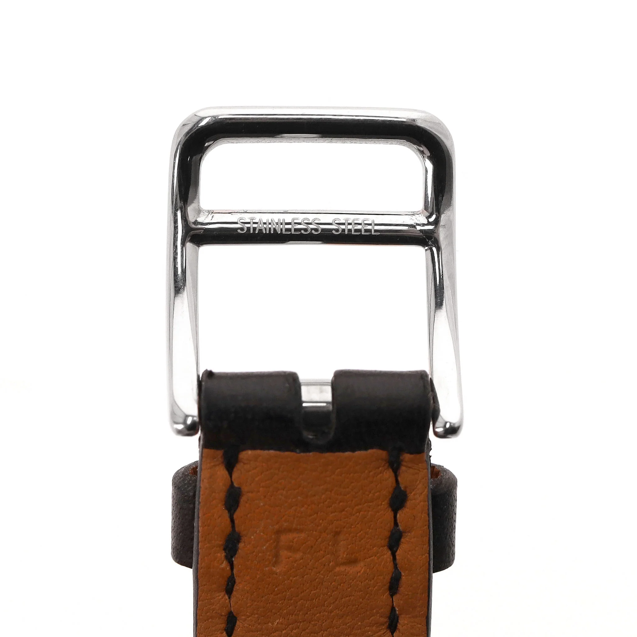 Hermes Diamond-Set Kelly Watch With Mother-Of-Pearl Face & Double Tour Leather Strap - Image 11
