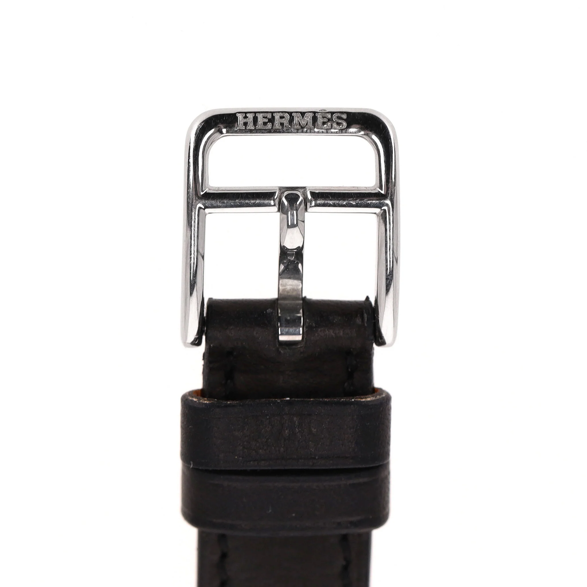 Hermes Diamond-Set Kelly Watch With Mother-Of-Pearl Face & Double Tour Leather Strap - Image 7