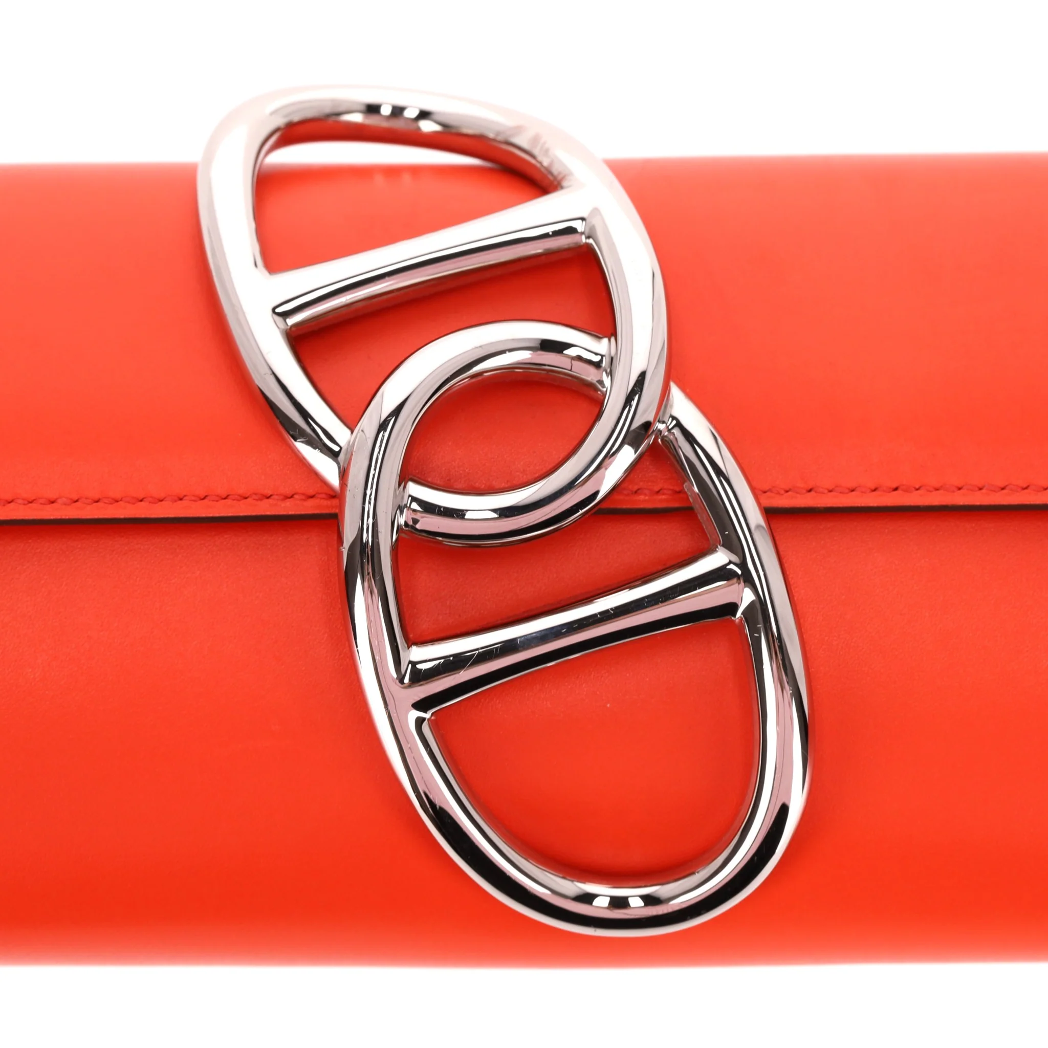 Hermes Egee Clutch Bag In Tadelakt Leather - Image 7