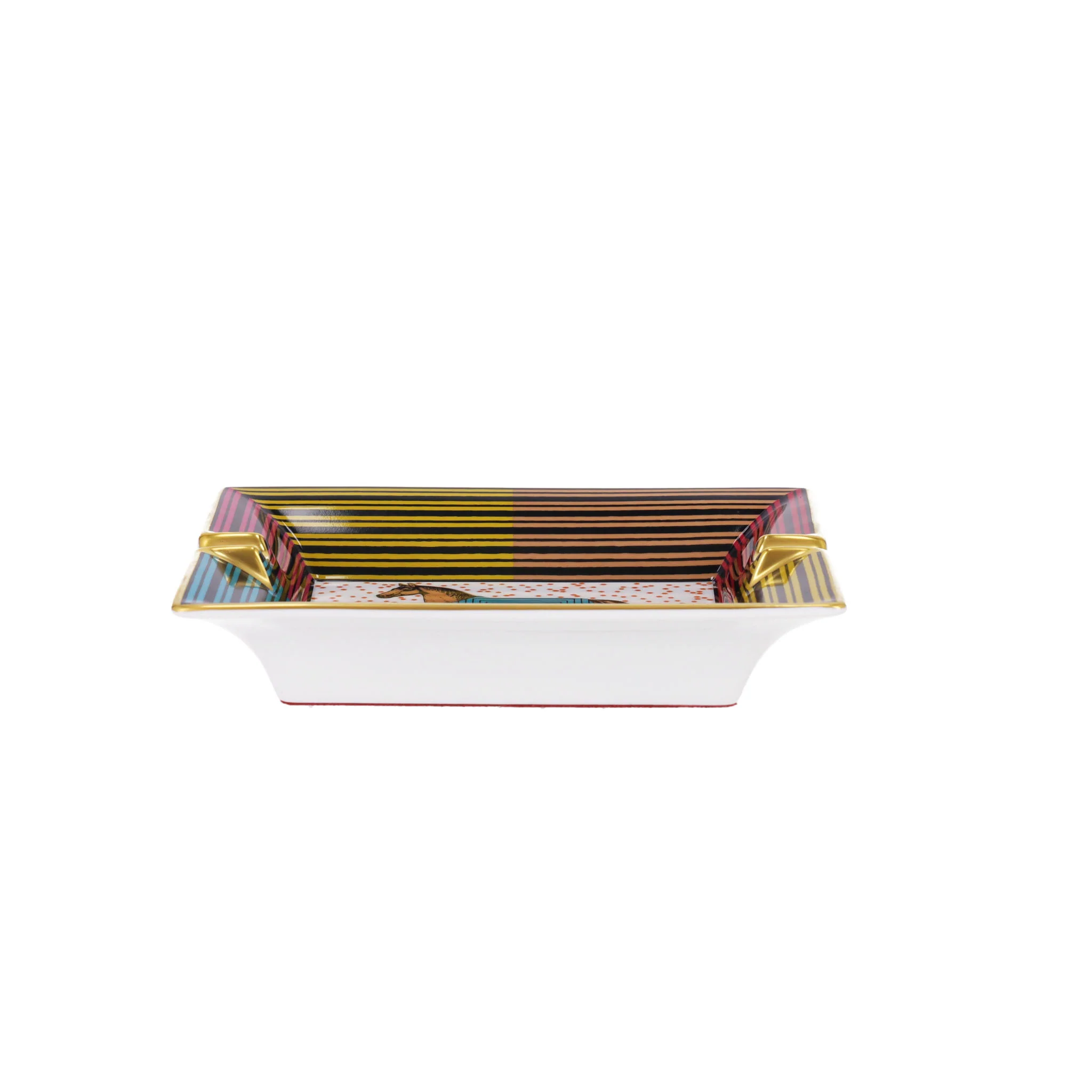 Hermes Garde-Robe Pop Porcelain  & Goatskin Ashtray - Image 3