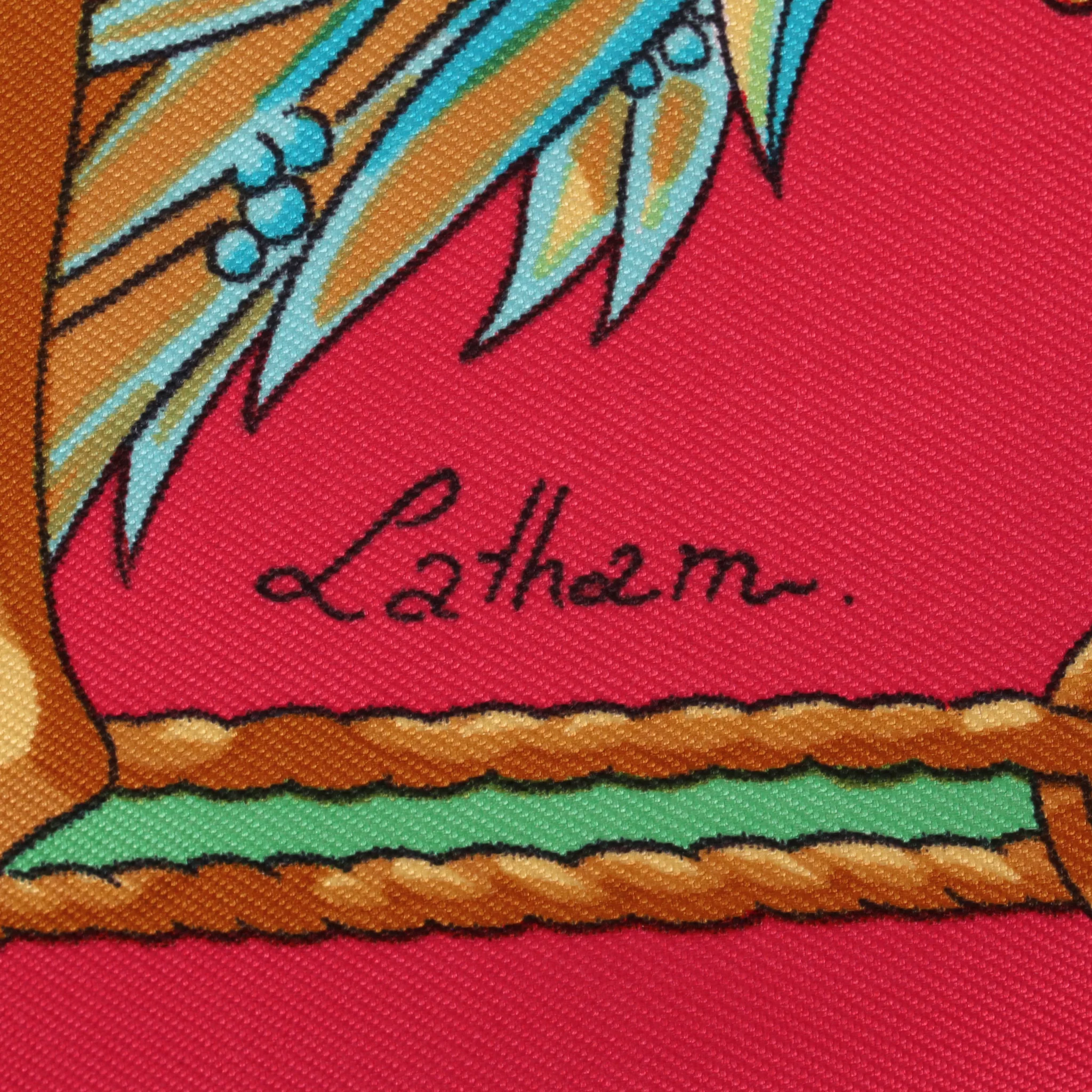 Hermes 'Hommage a Charles Garnier' Carre 90 Silk Scarf By Caty Latham - Image 4