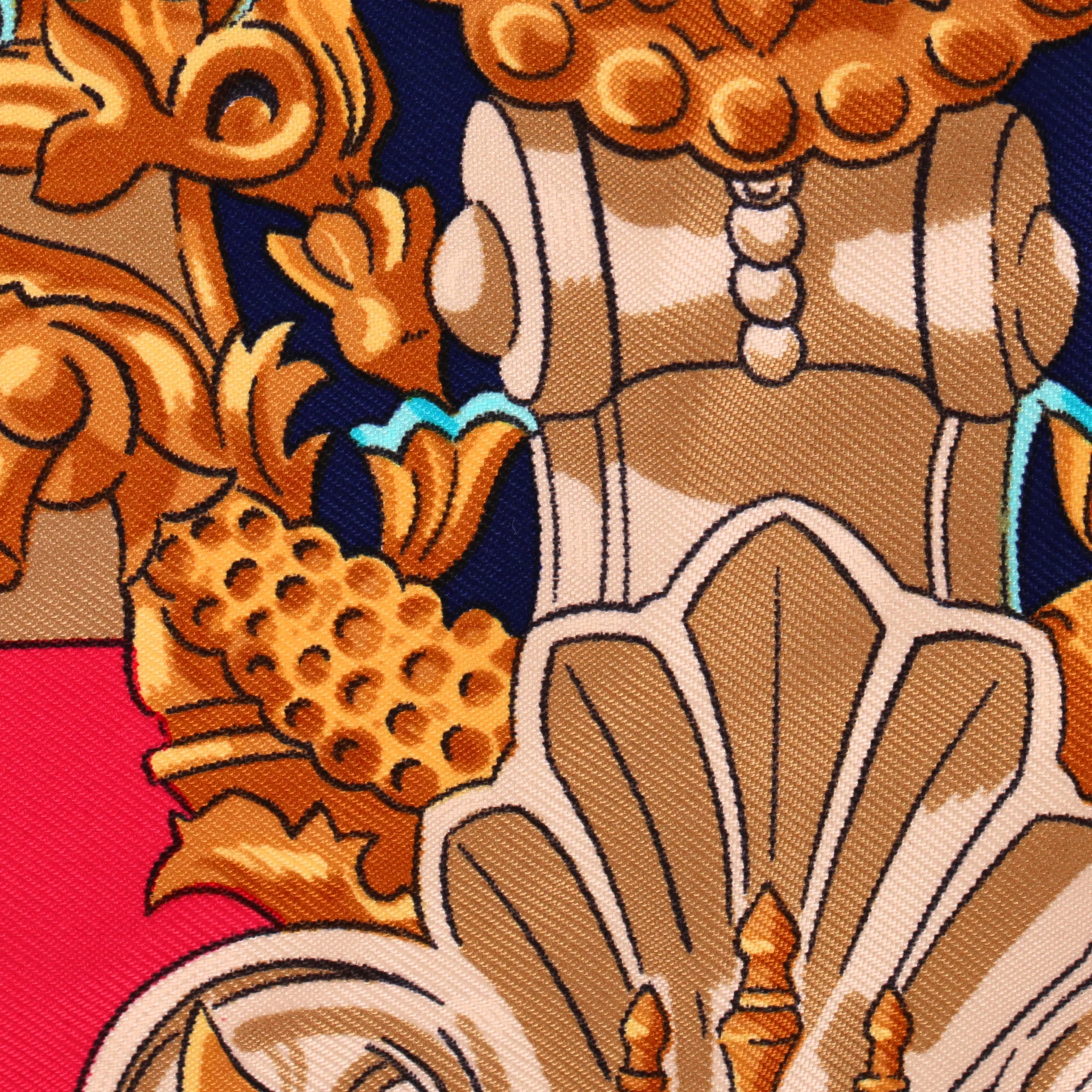 Hermes 'Hommage a Charles Garnier' Carre 90 Silk Scarf By Caty Latham - Image 8