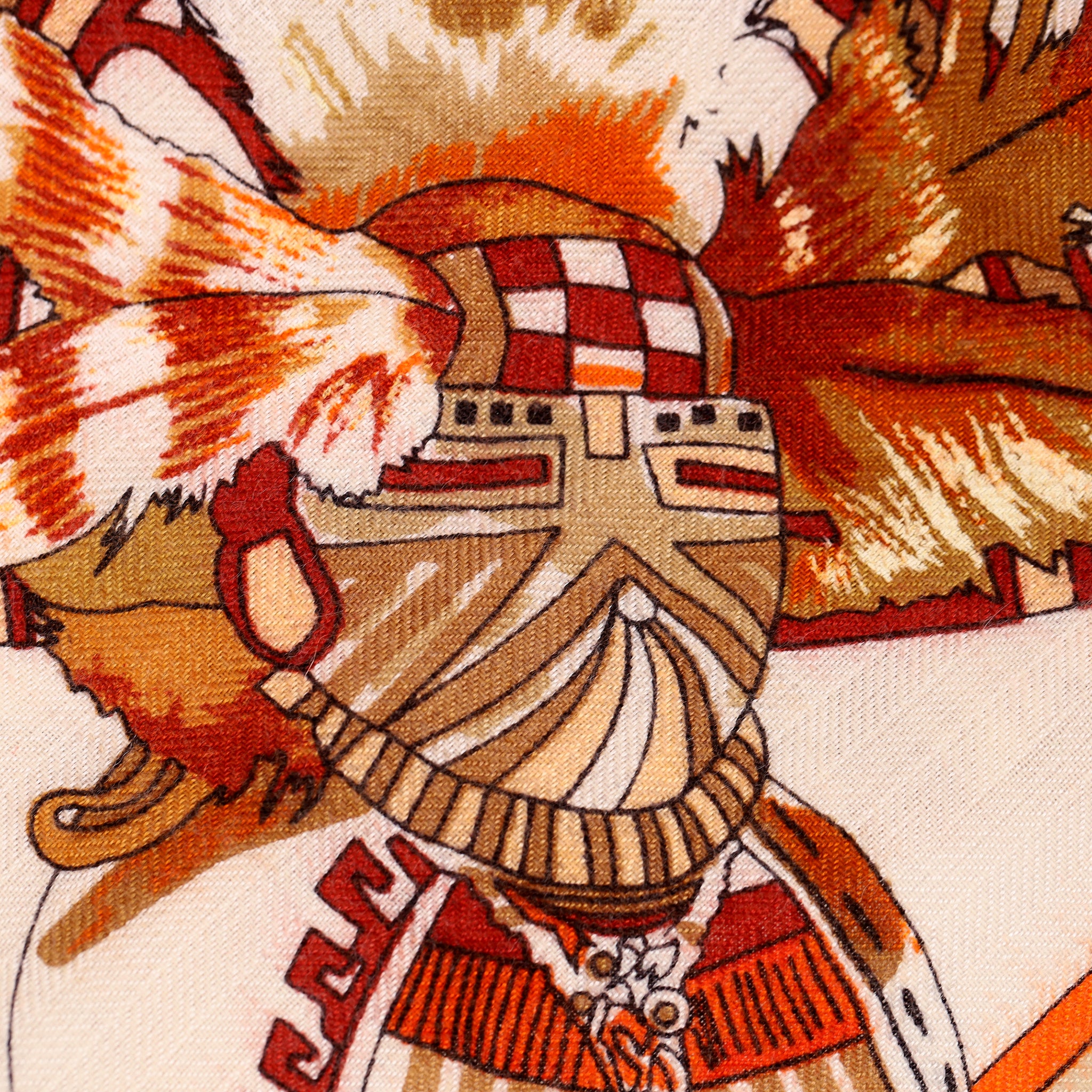 Hermes 'Kachinas' Cashmere & Silk Blend Scarf By Kermit Oliver - Image 12