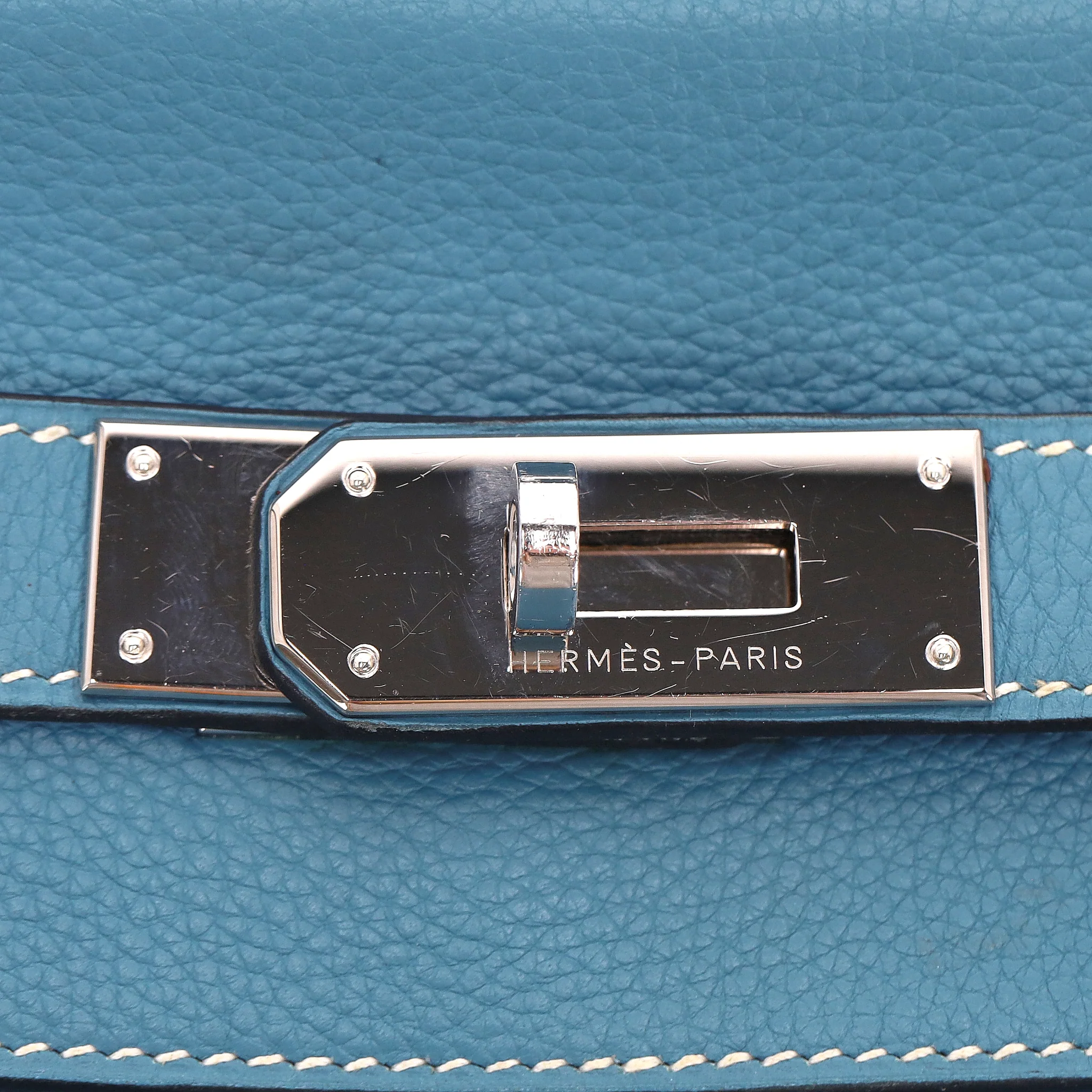 Hermes Kelly Clemence Leather Retourne 40cm Bag - Image 10