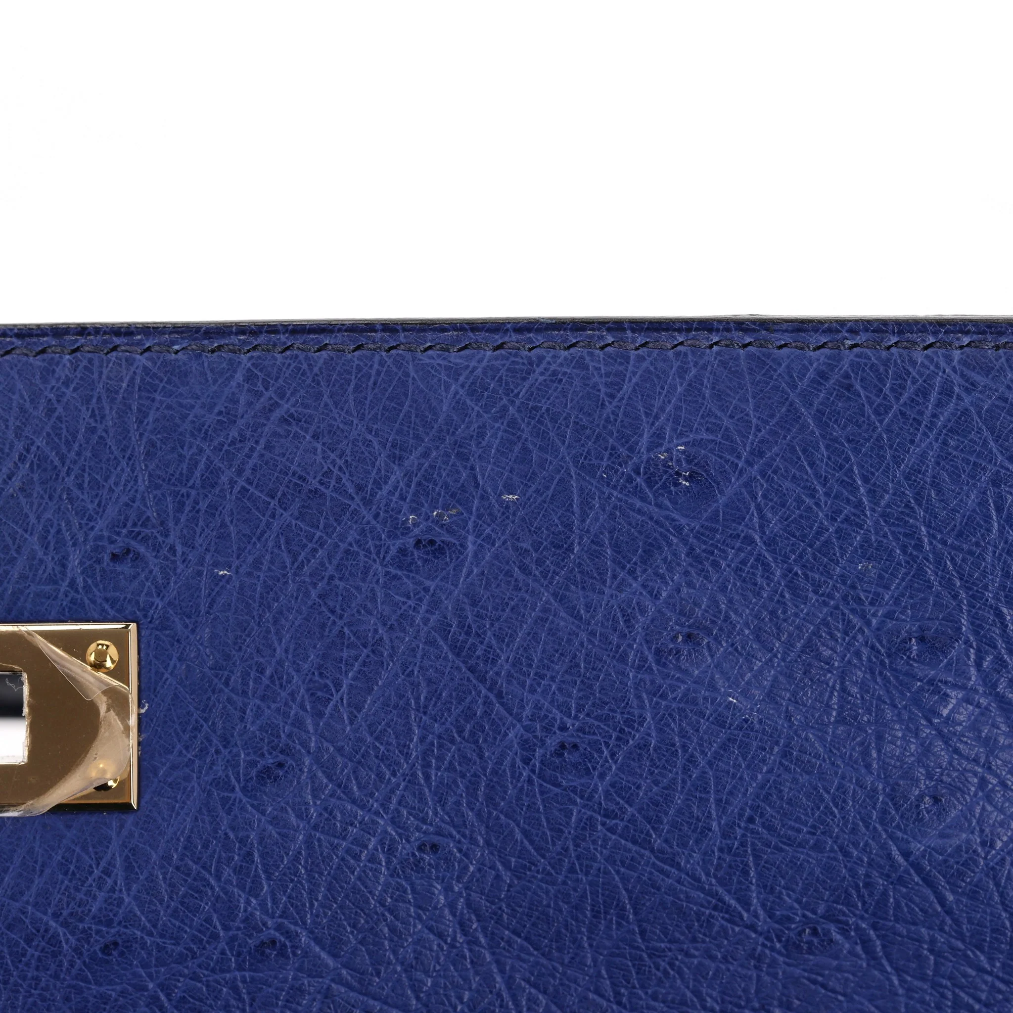 Hermes Kelly Ltd Edition Ghillies Bag In Ostrich Skin - Image 13