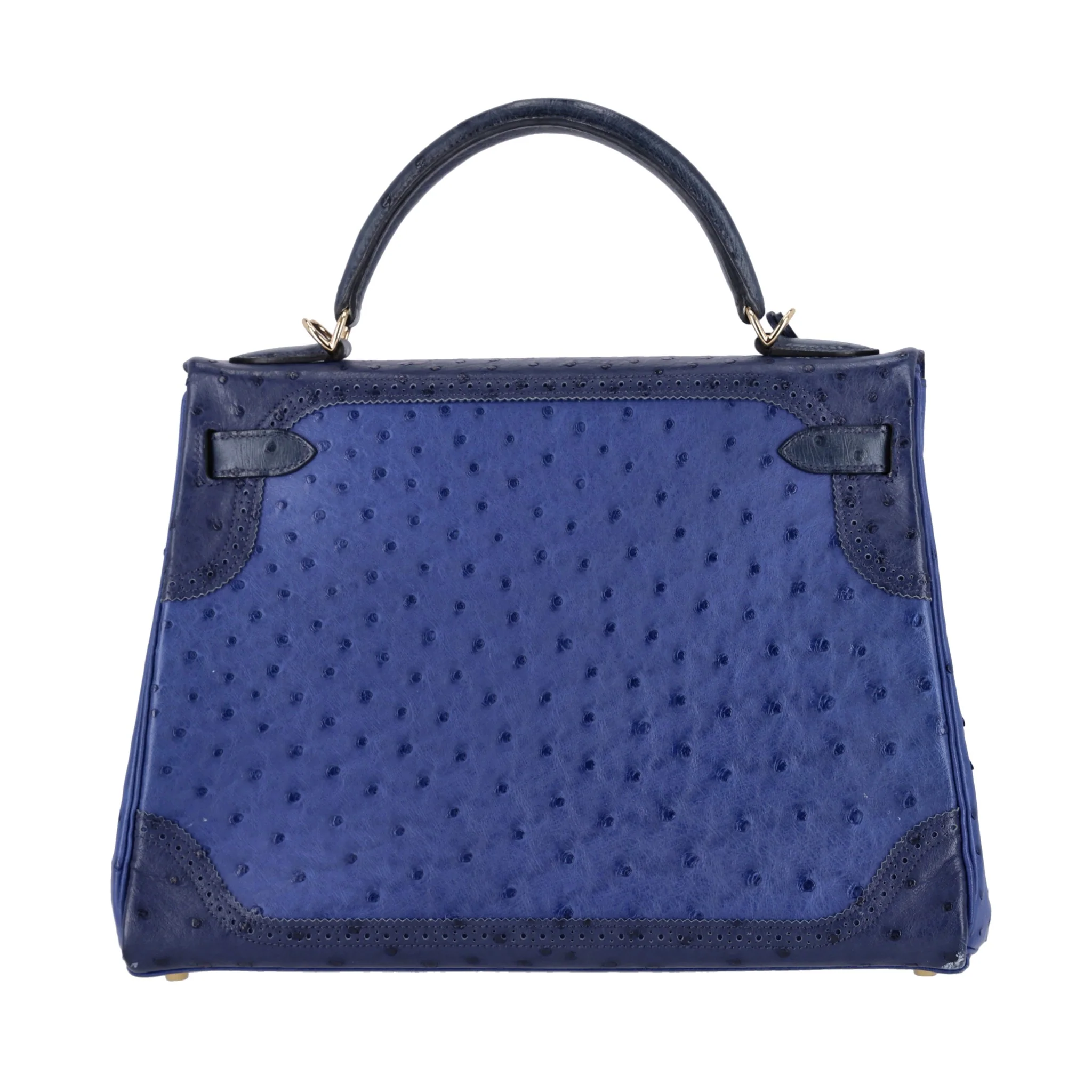 Hermes Kelly Ltd Edition Ghillies Bag In Ostrich Skin - Image 4