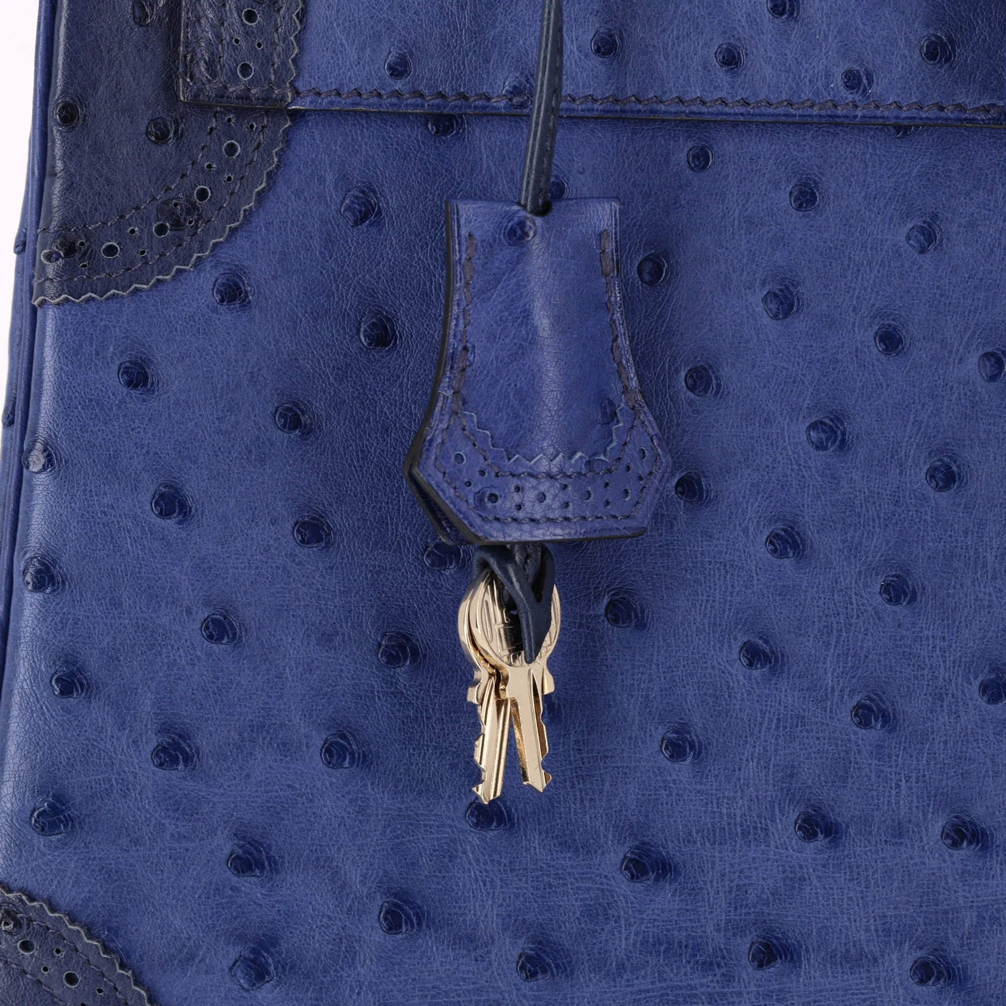 Hermes Kelly Ltd Edition Ghillies Bag In Ostrich Skin - Image 9
