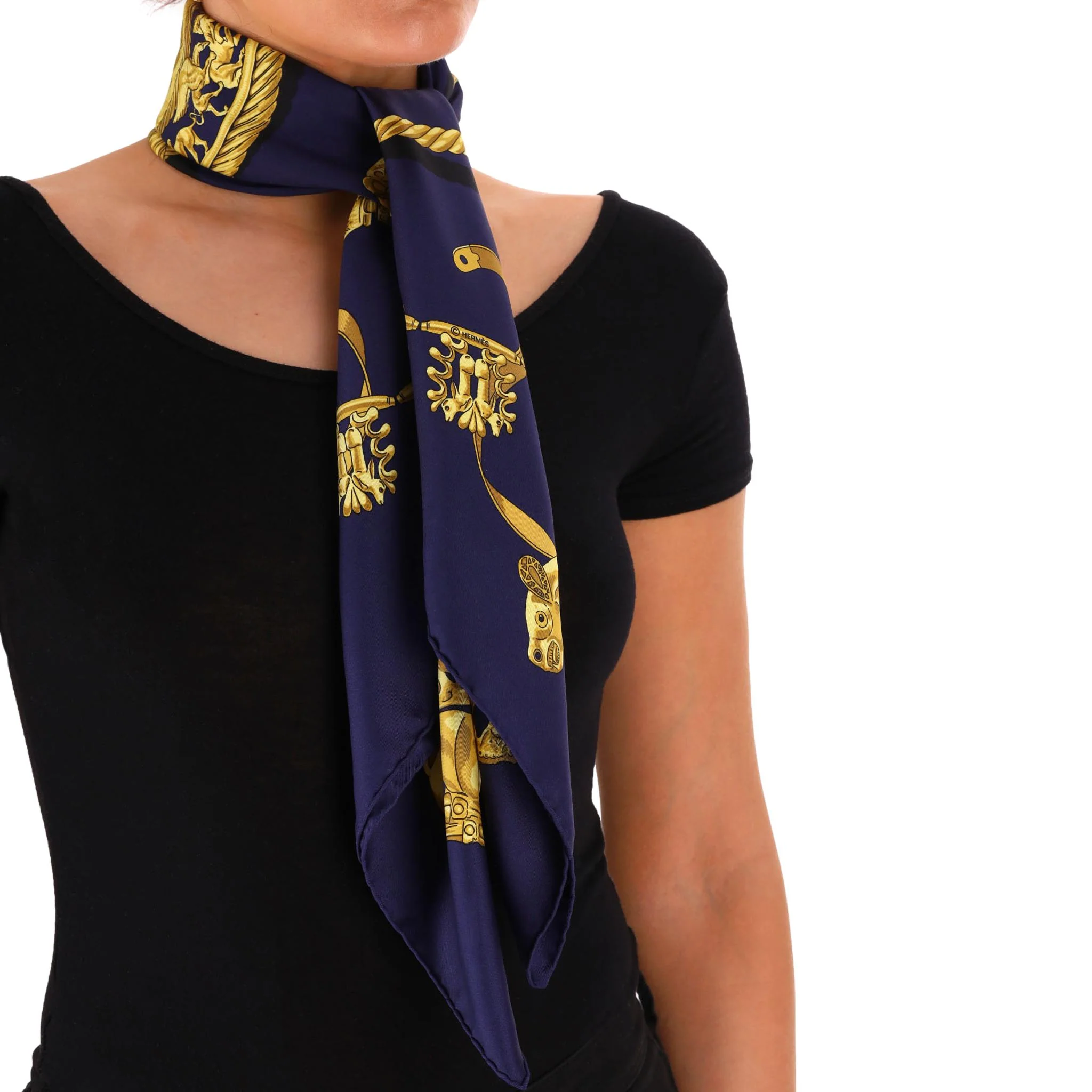 Hermes Les Cavaliers D'or Silk Scarf - Image 2