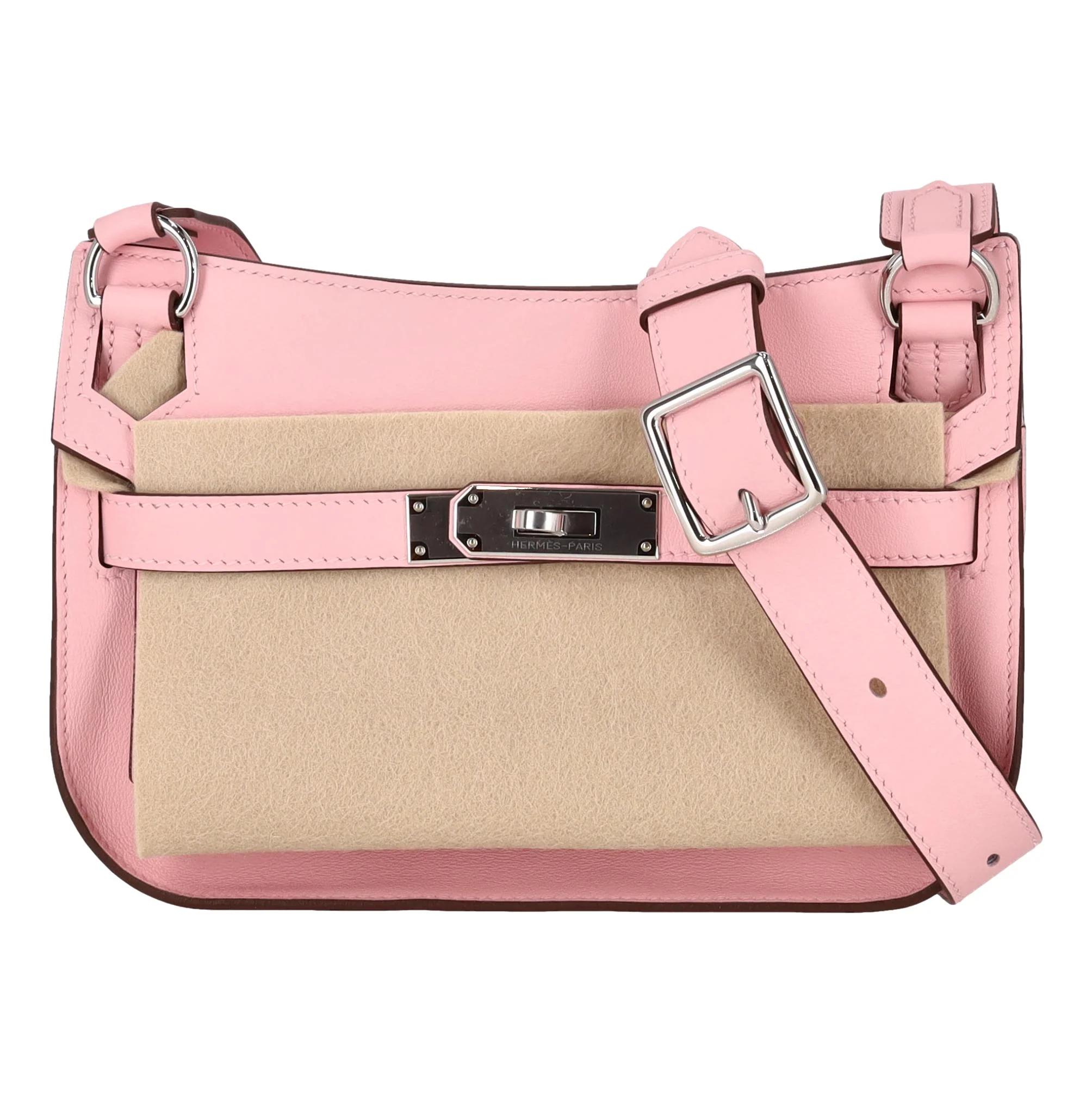 Hermes 2026 Mini Jypsiere Cuir Veau Swift Leather Shoulder Bag In Rose Sakura- Full Set - Brand New