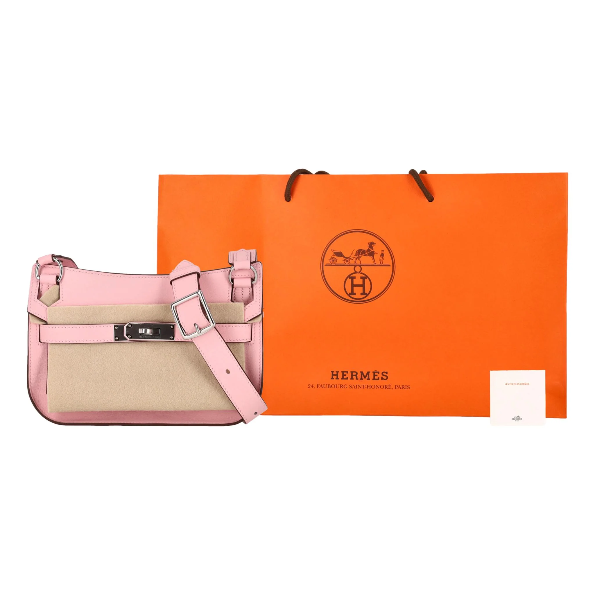 Hermes 2026 Mini Jypsiere Cuir Veau Swift Leather Shoulder Bag In Rose Sakura- Full Set - Brand New - Image 2