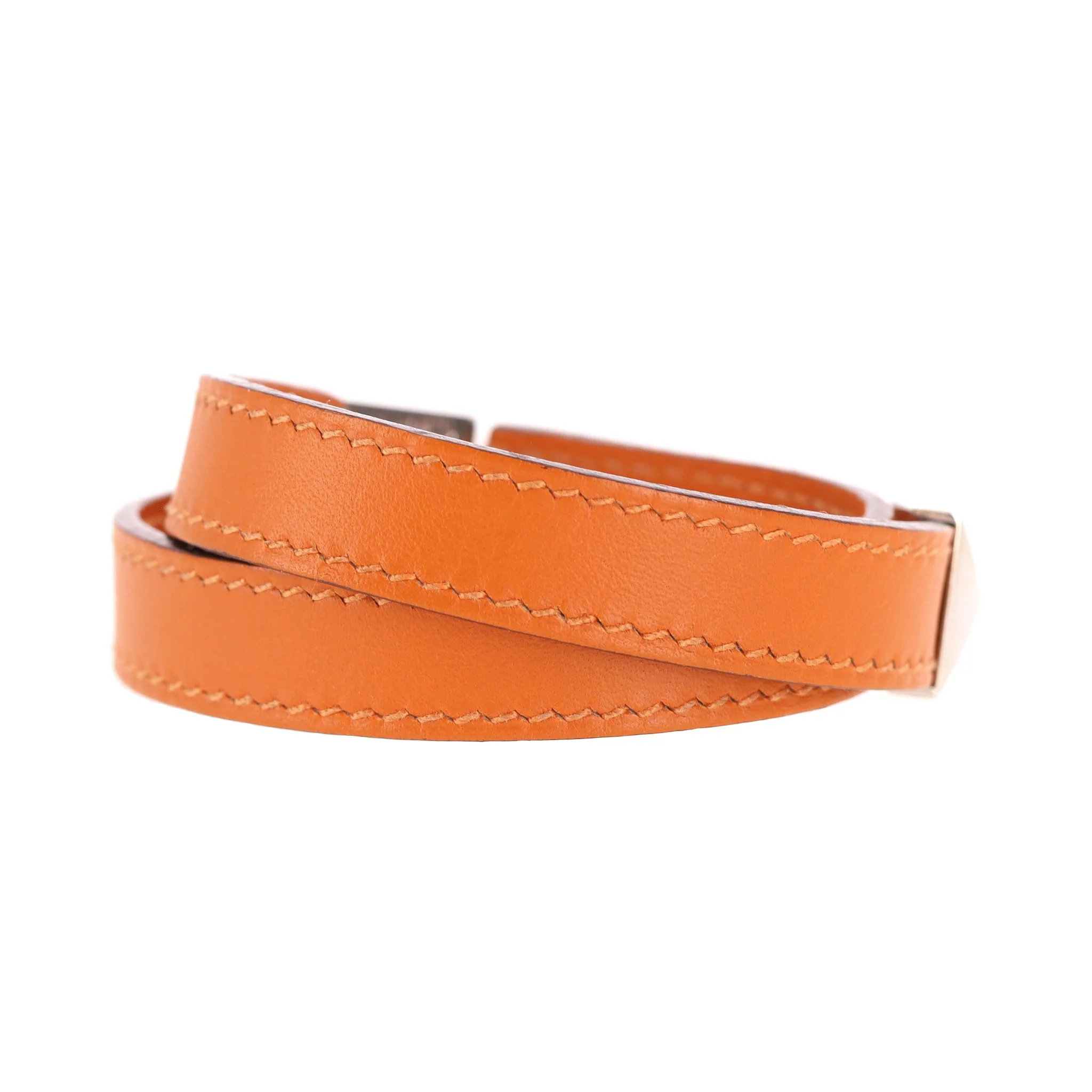 Hermes Multi Stud Medor Rockstud Leather Wrap Bracelet - Image 3