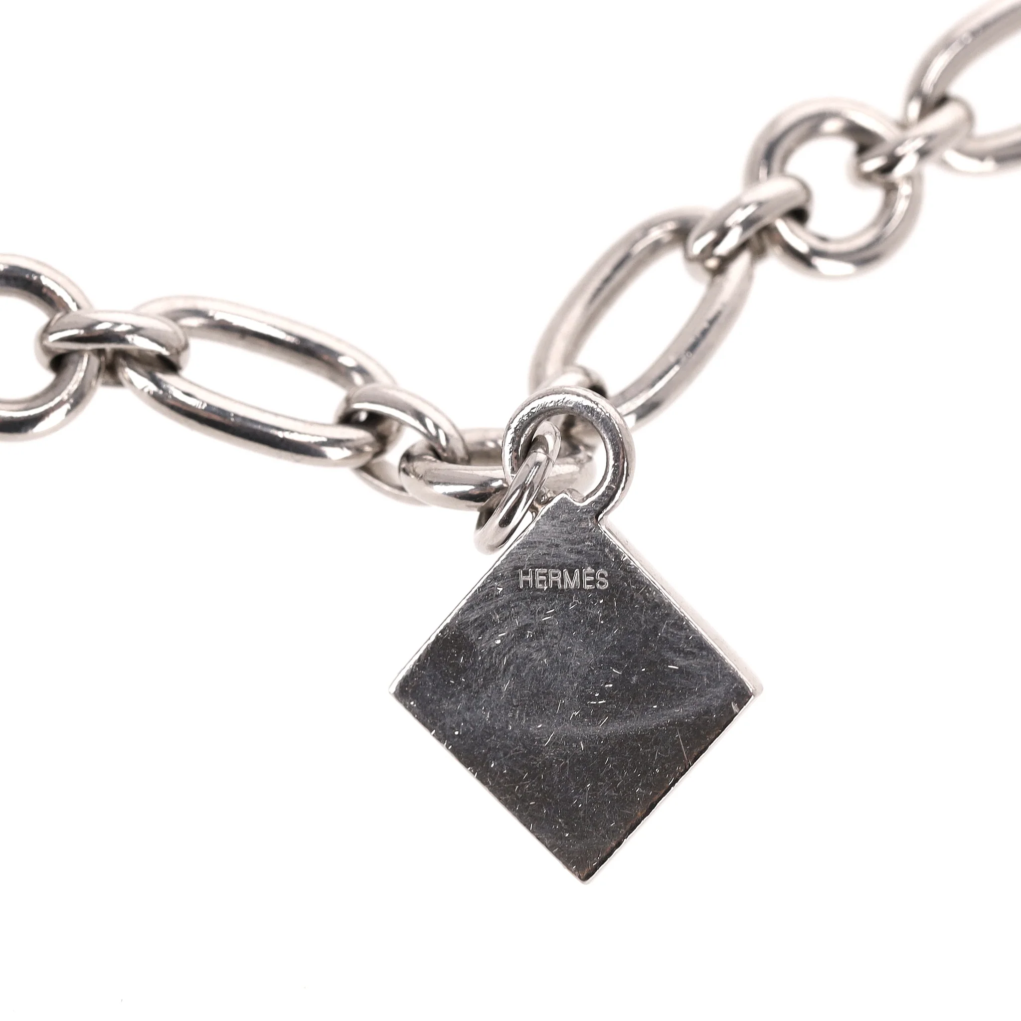Hermes Palladium Plated Olga Chain Belt With Signature Charms - Image 10