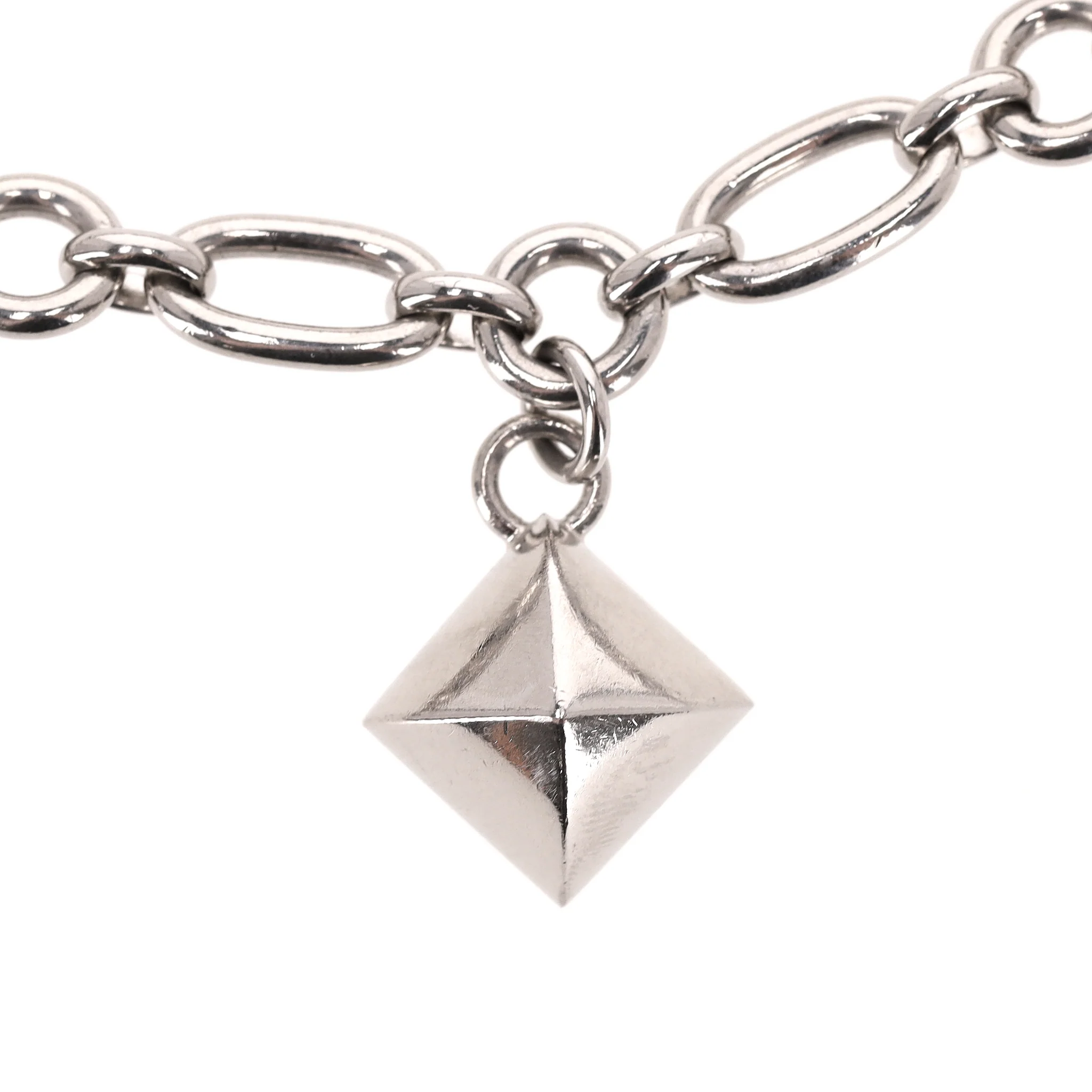 Hermes Palladium Plated Olga Chain Belt With Signature Charms - Image 6