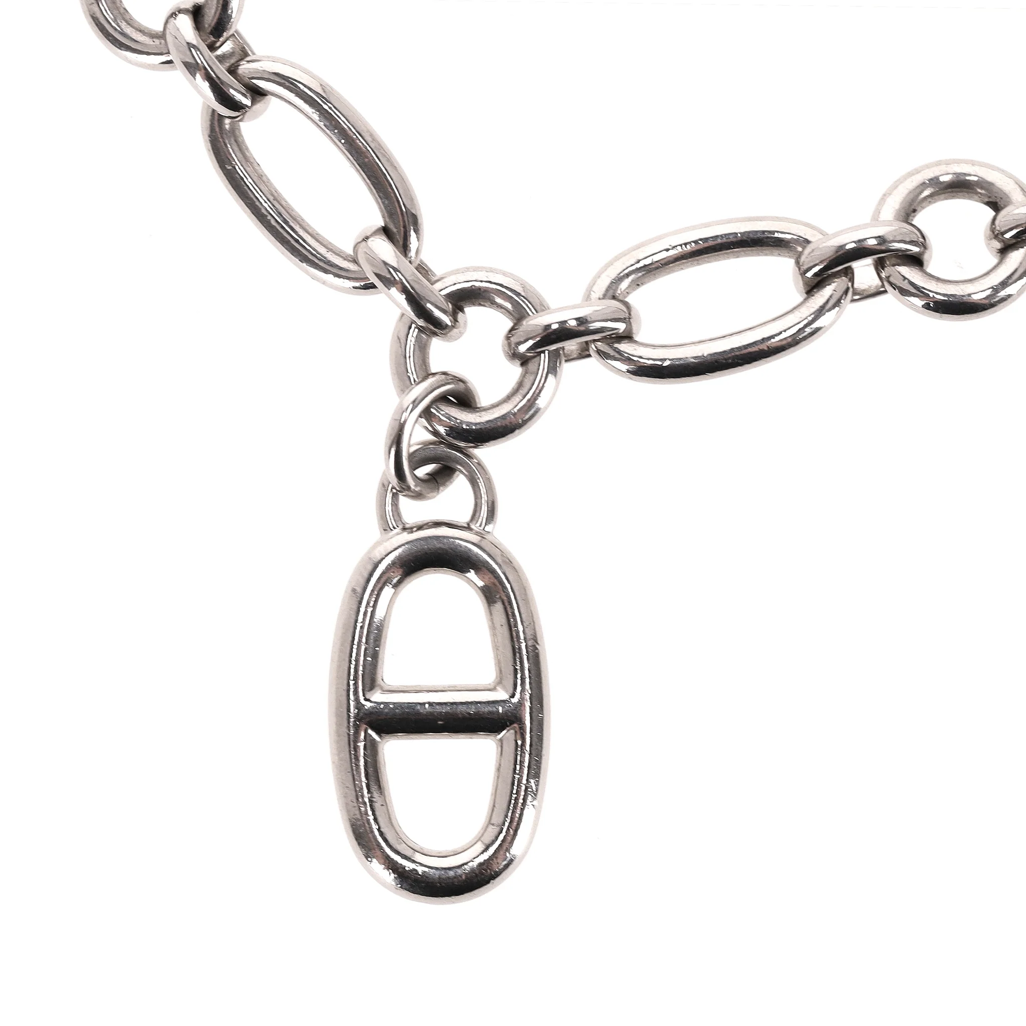 Hermes Palladium Plated Olga Chain Belt With Signature Charms - Image 9