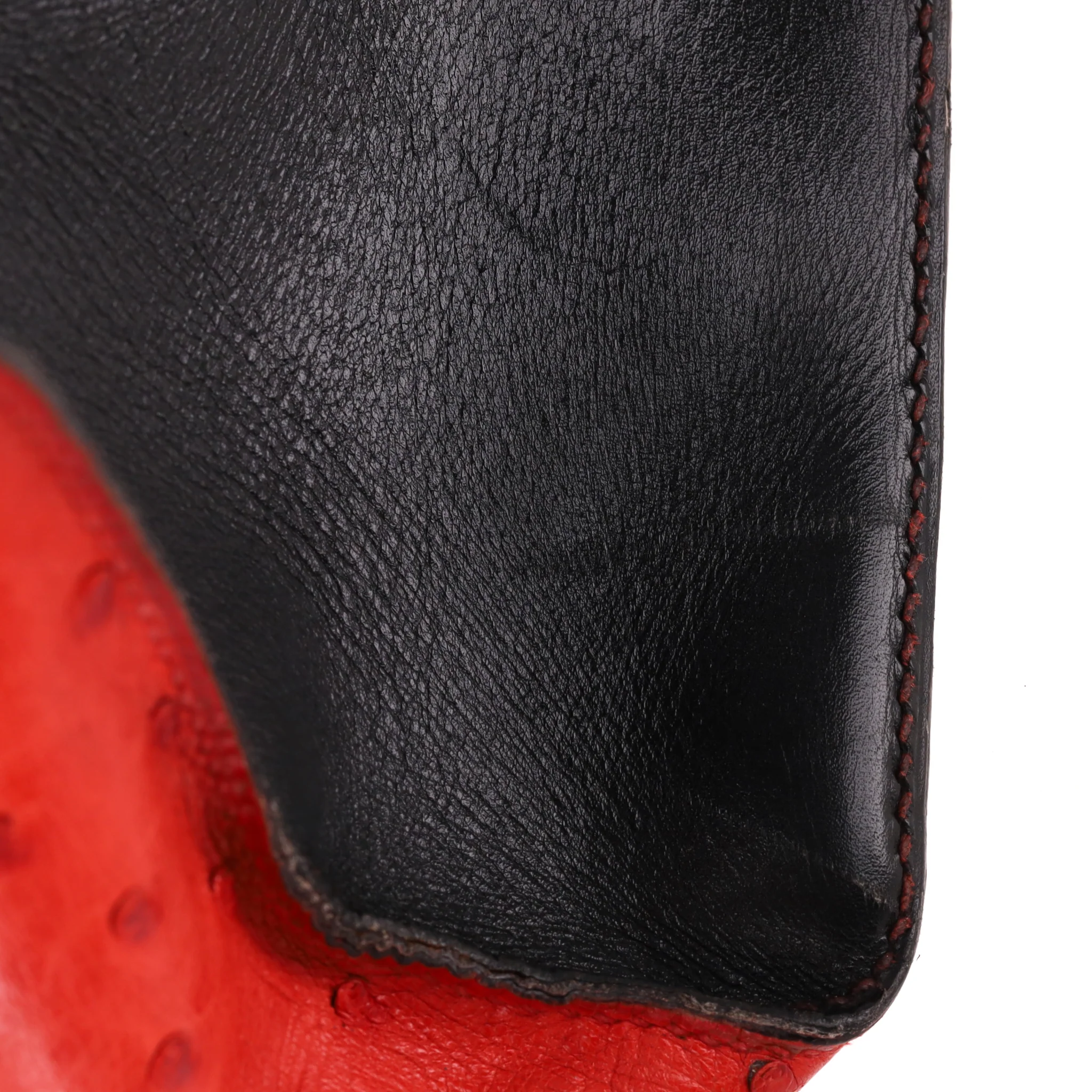 Hermes Rare Vintage Ostrich & Crocodile Skin Himalaya Symbiose 43 Handbag - Image 15