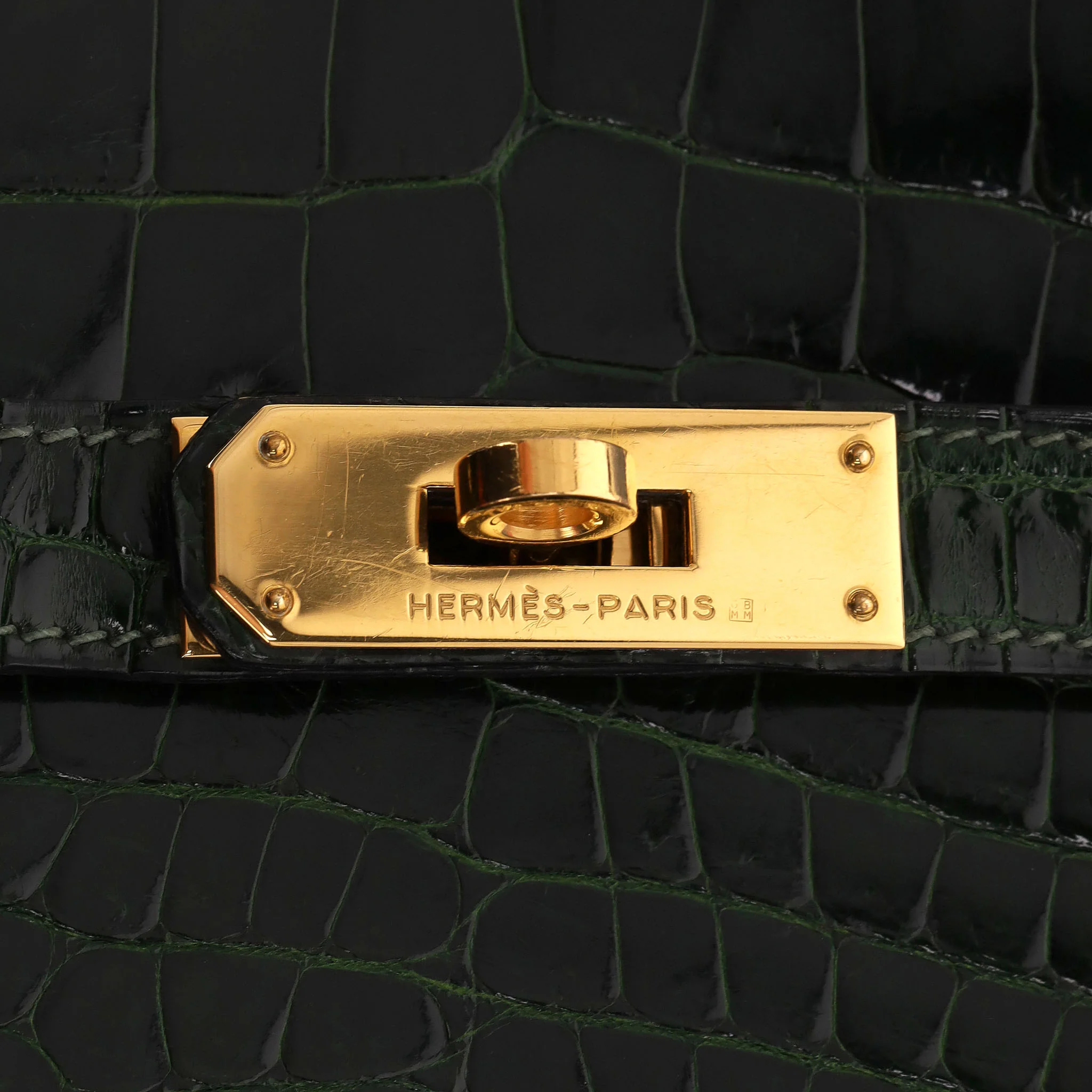 Hermes Rare Vintage Ostrich & Crocodile Skin Himalaya Symbiose 43 Handbag - Image 7