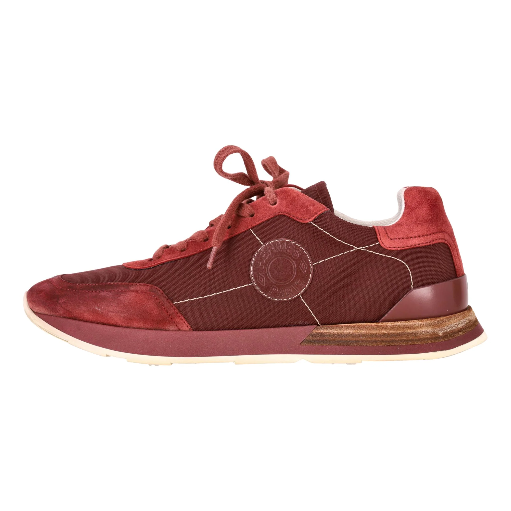 Hermes Suede Drive Sneakers With A Logo Badge. Size 39 - Image 2