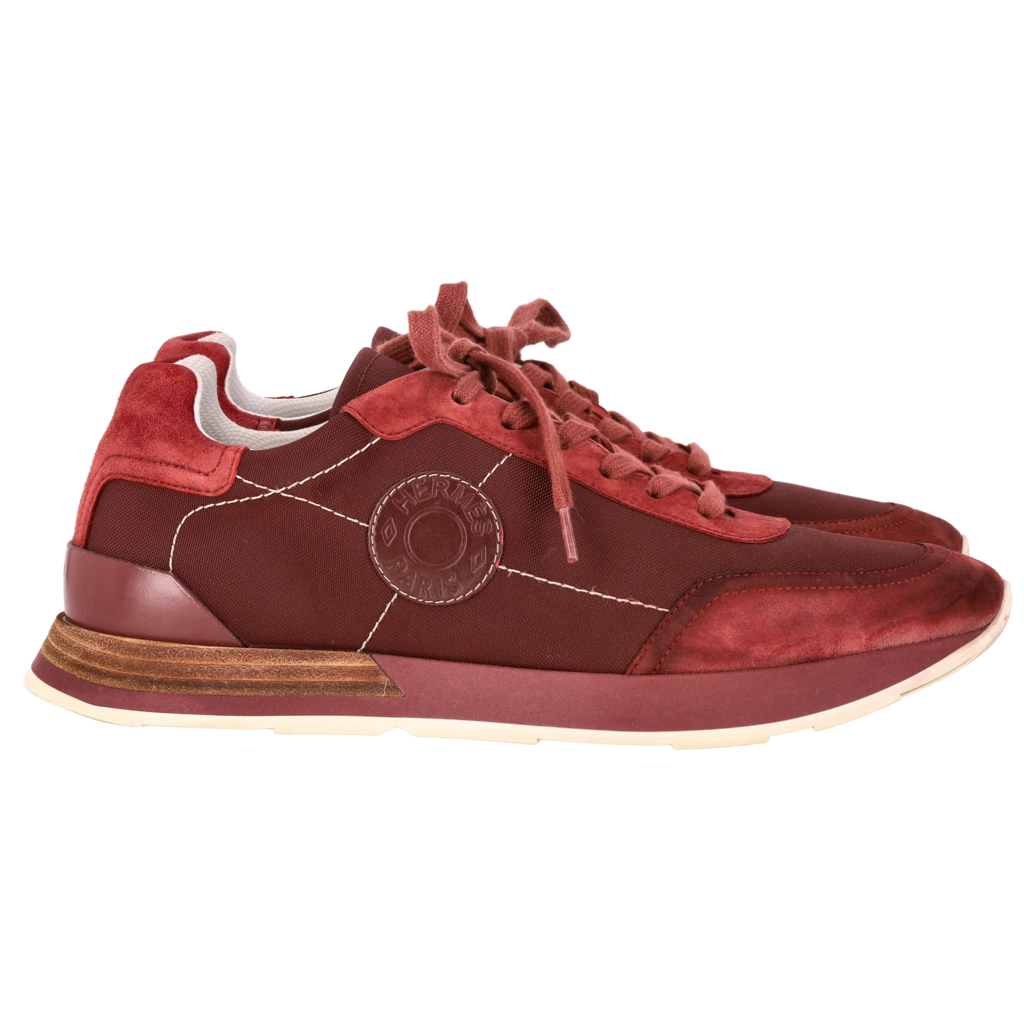 Hermes Suede Drive Sneakers With A Logo Badge. Size 39 - Image 4