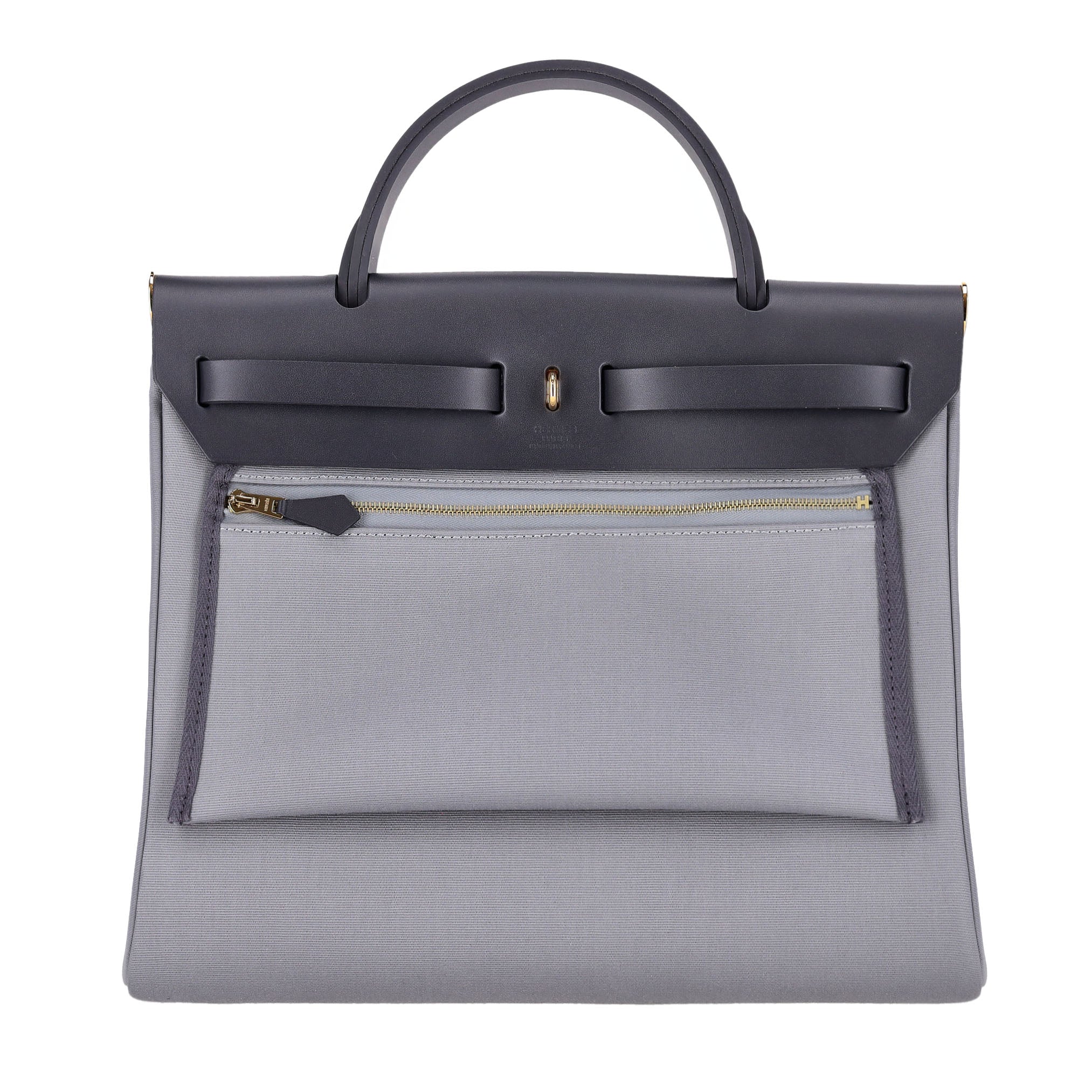 Hermes Toile & Vache Hunter Leather Herbag Zip 31 Bag Matching Pouch - Full Set - Brand New - Image 4
