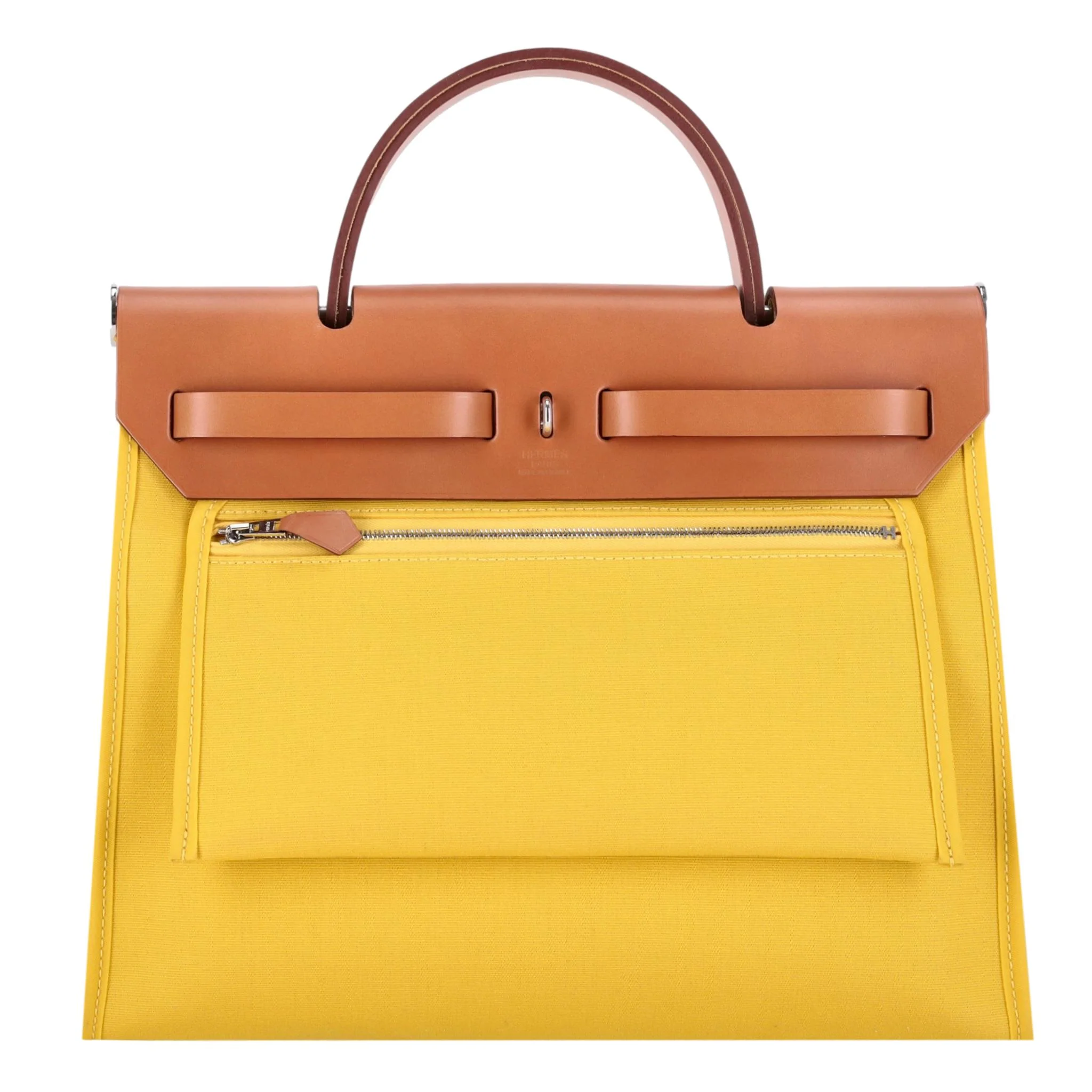 Hermès Toile & Vache Leather Hunter Herbag Zip 31 Bag & Matching Pouch - Image 4