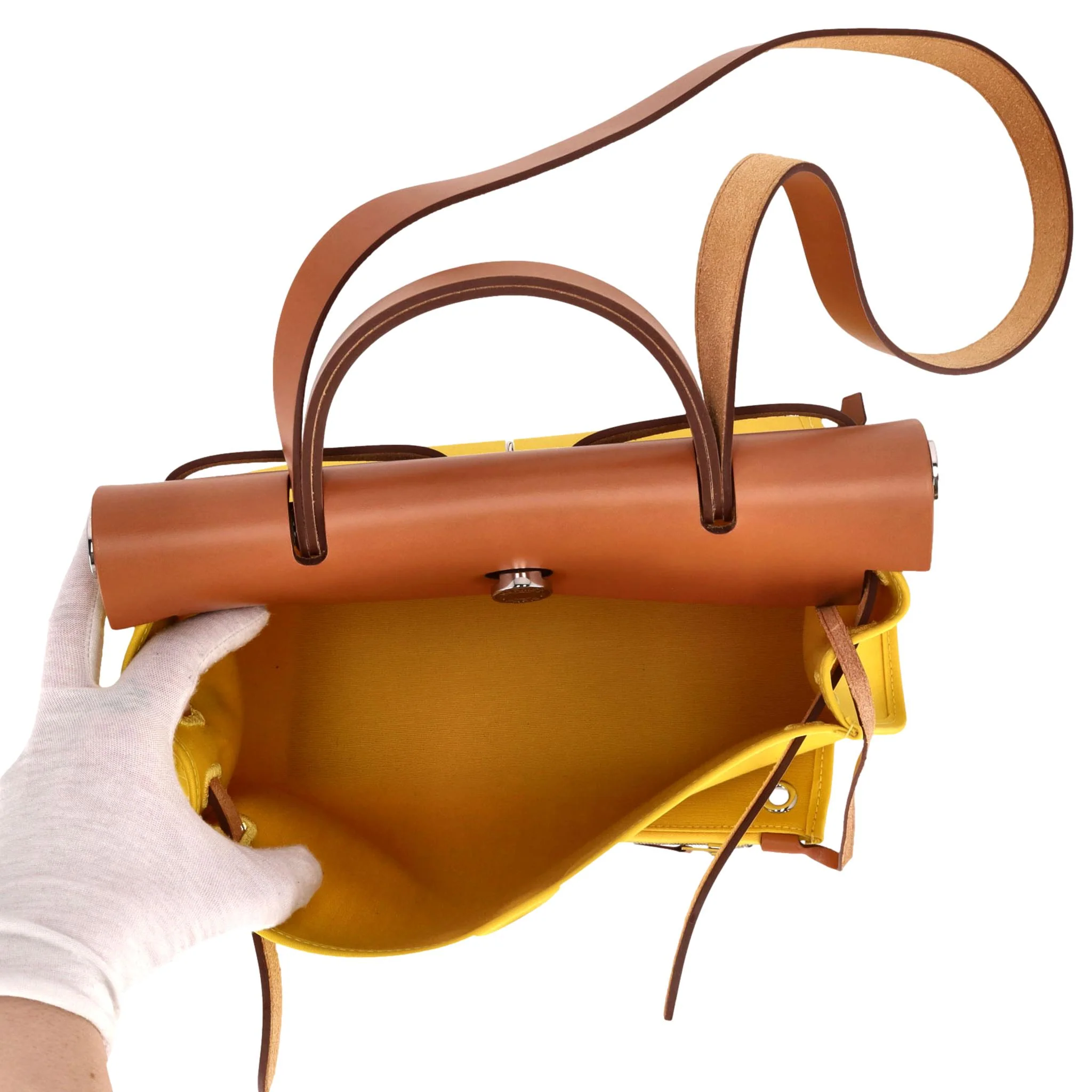 Hermès Toile & Vache Leather Hunter Herbag Zip 31 Bag & Matching Pouch - Image 6
